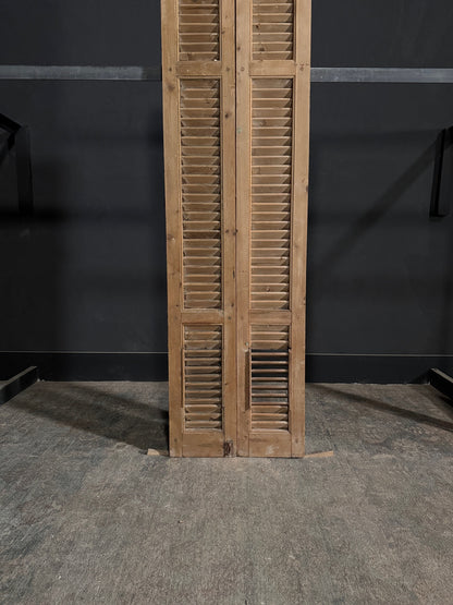 Antique Louvered Double Doors - 21.5x79.25 - N293