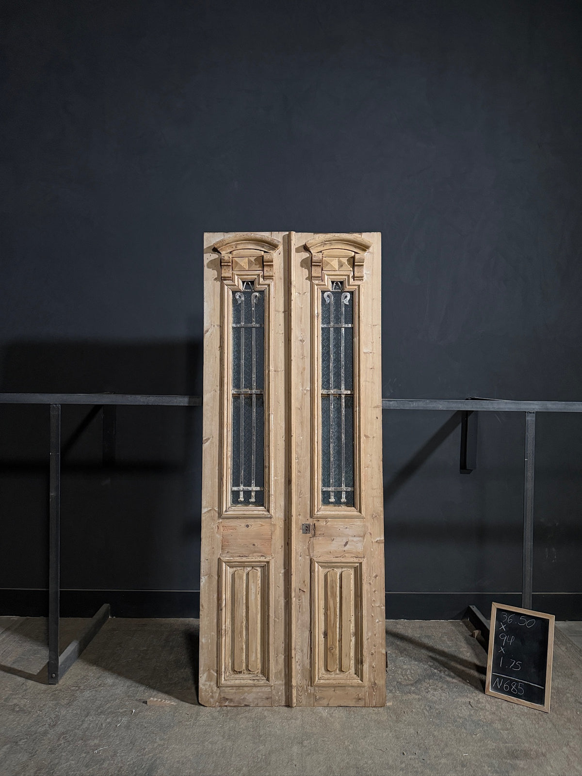 Antique Iron French Doors - 36.5x94 - N685