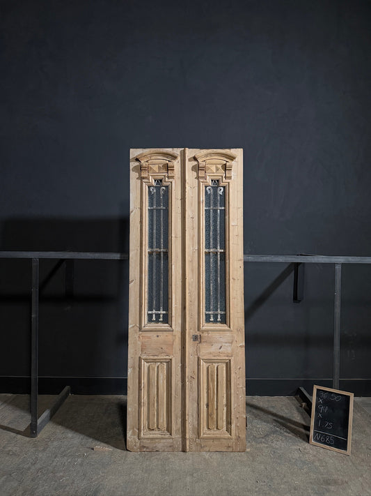 Antique Iron French Doors - 36.5x94 - N685