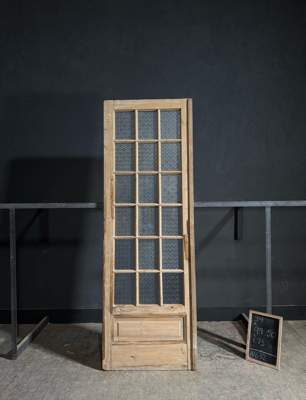 Antique Obscured Glass 18 Lite Single Door - 34x99.5 - N632
