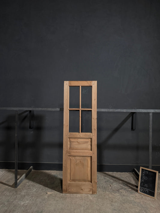 Handcrafted Glass 4 Lite Single Door - 24x80 - N719