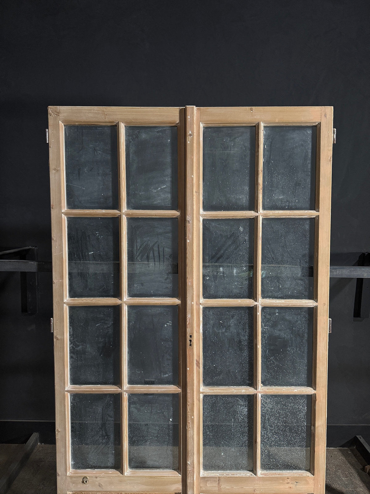 Antique Glass 8 Lite French Doors - 52.25x88.5 - N661