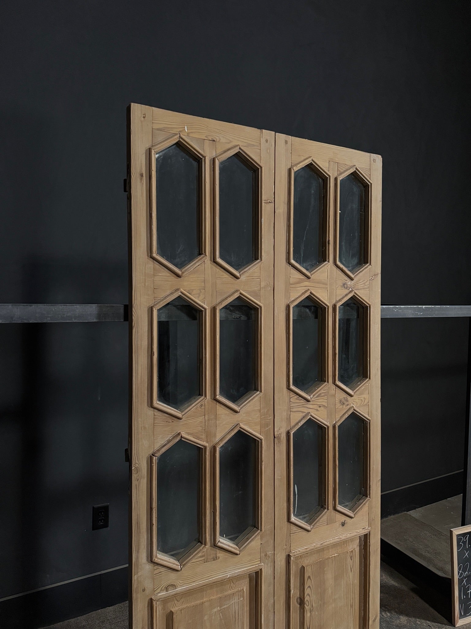 Antique Glass 6 Lite French Doors - 39.5x82.75 - N310