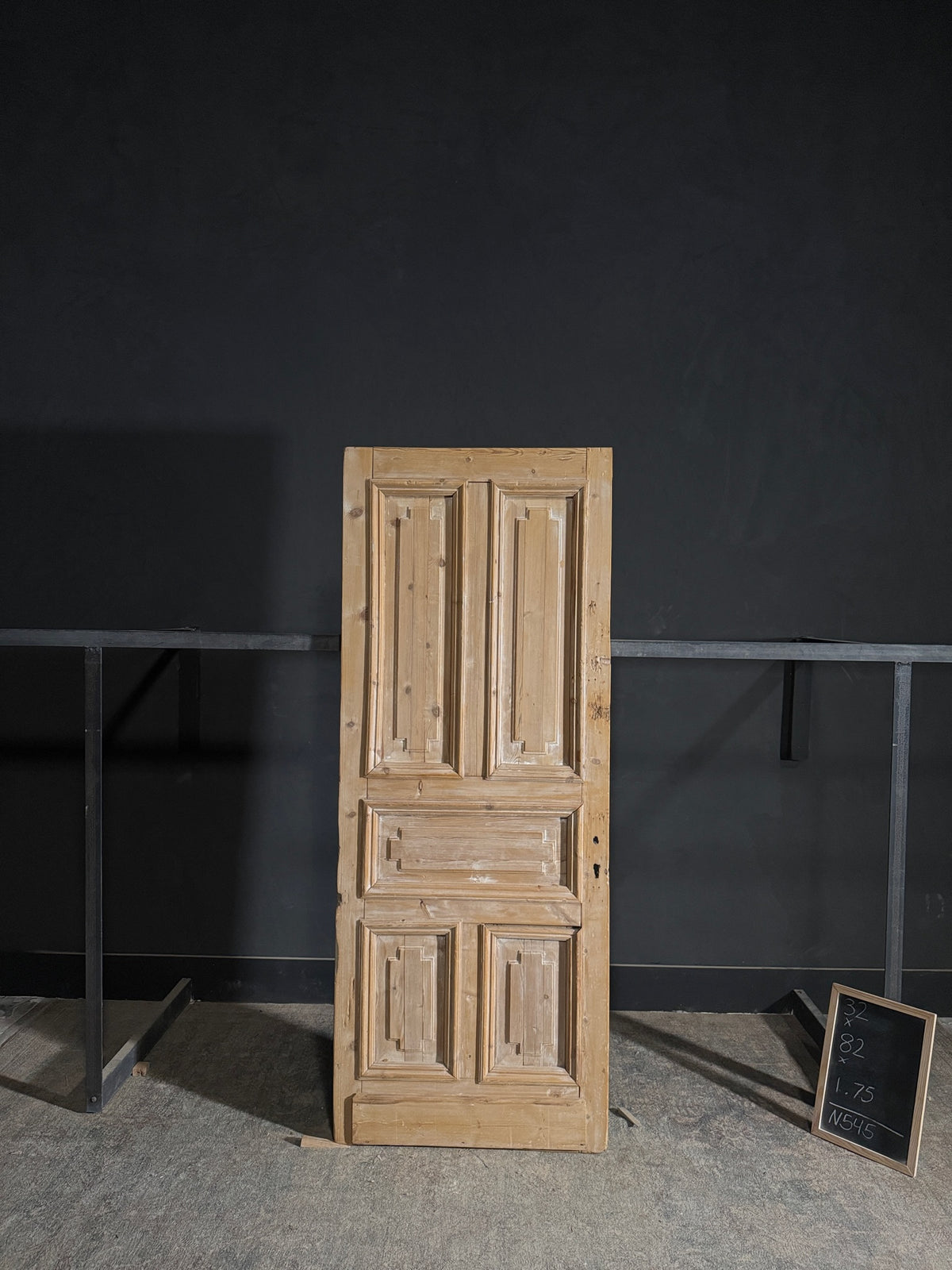 Antique 5 Panel Solid Single Door - 32x82 - N545