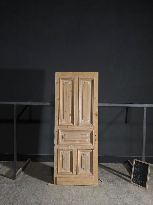 Antique 5 Panel Solid Single Door - 32x82 - N545