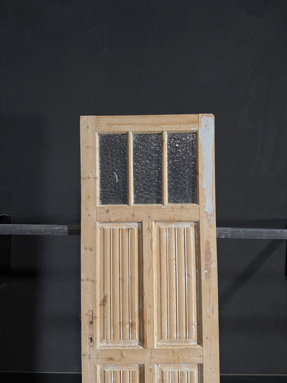 Antique Fluted 3 Lite Single Door - 28x83.25 - N114