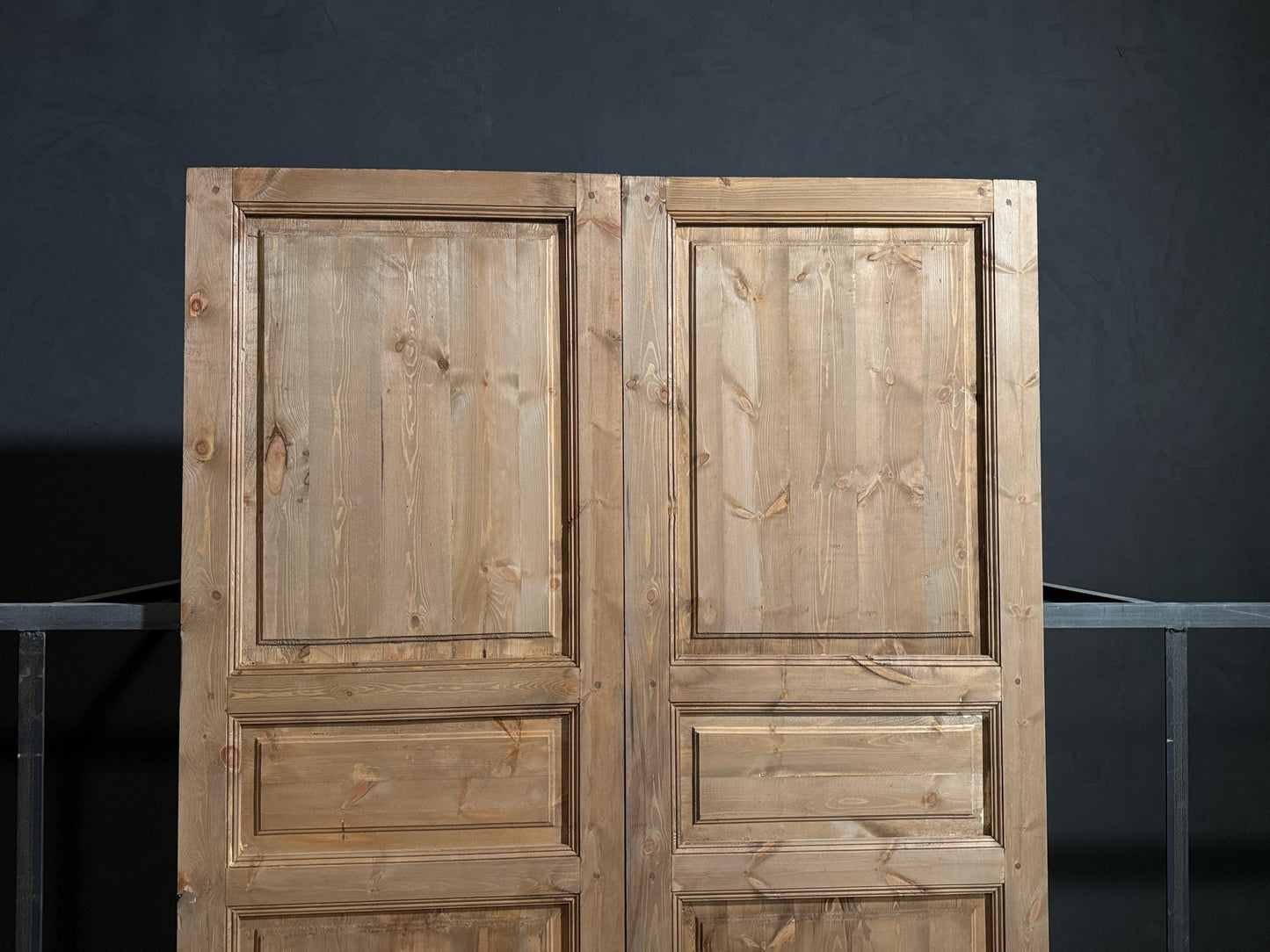 Handcrafted 3 Panel Solid French Doors - 72x96 N228