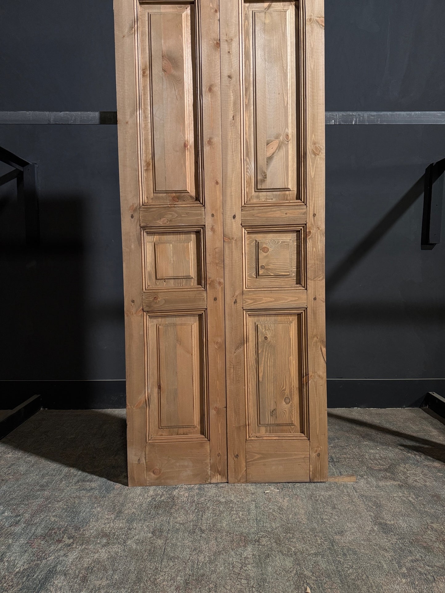 Handcrafted 3 Panel Solid French Doors - 32x80 - N194