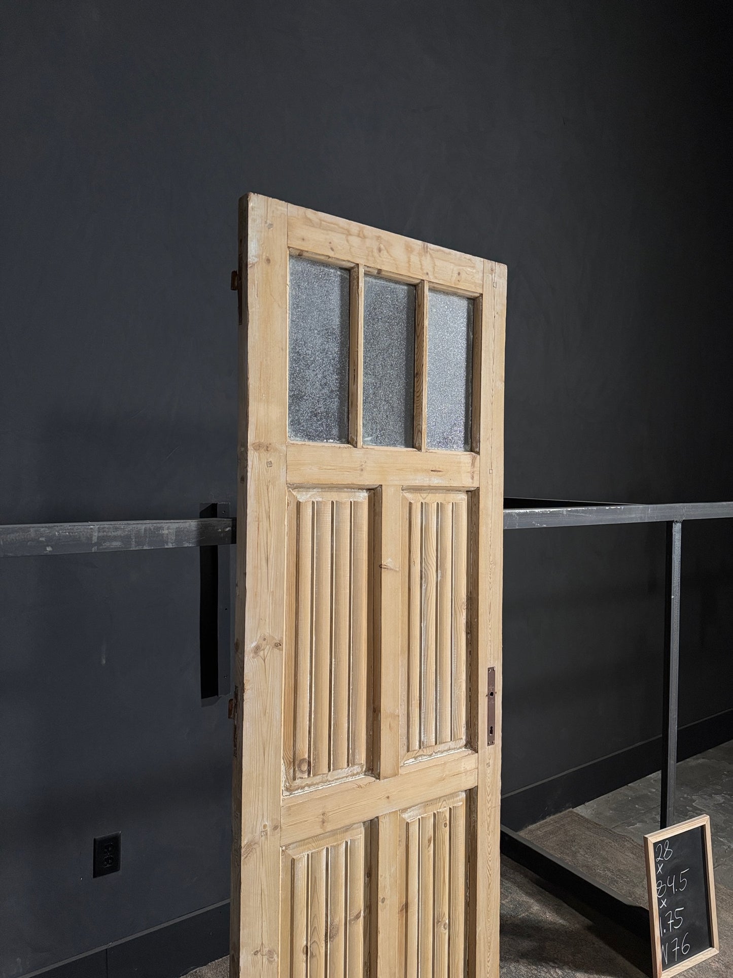 Antique Fluted 3 Lite Single Door - 28x84.5 - N76