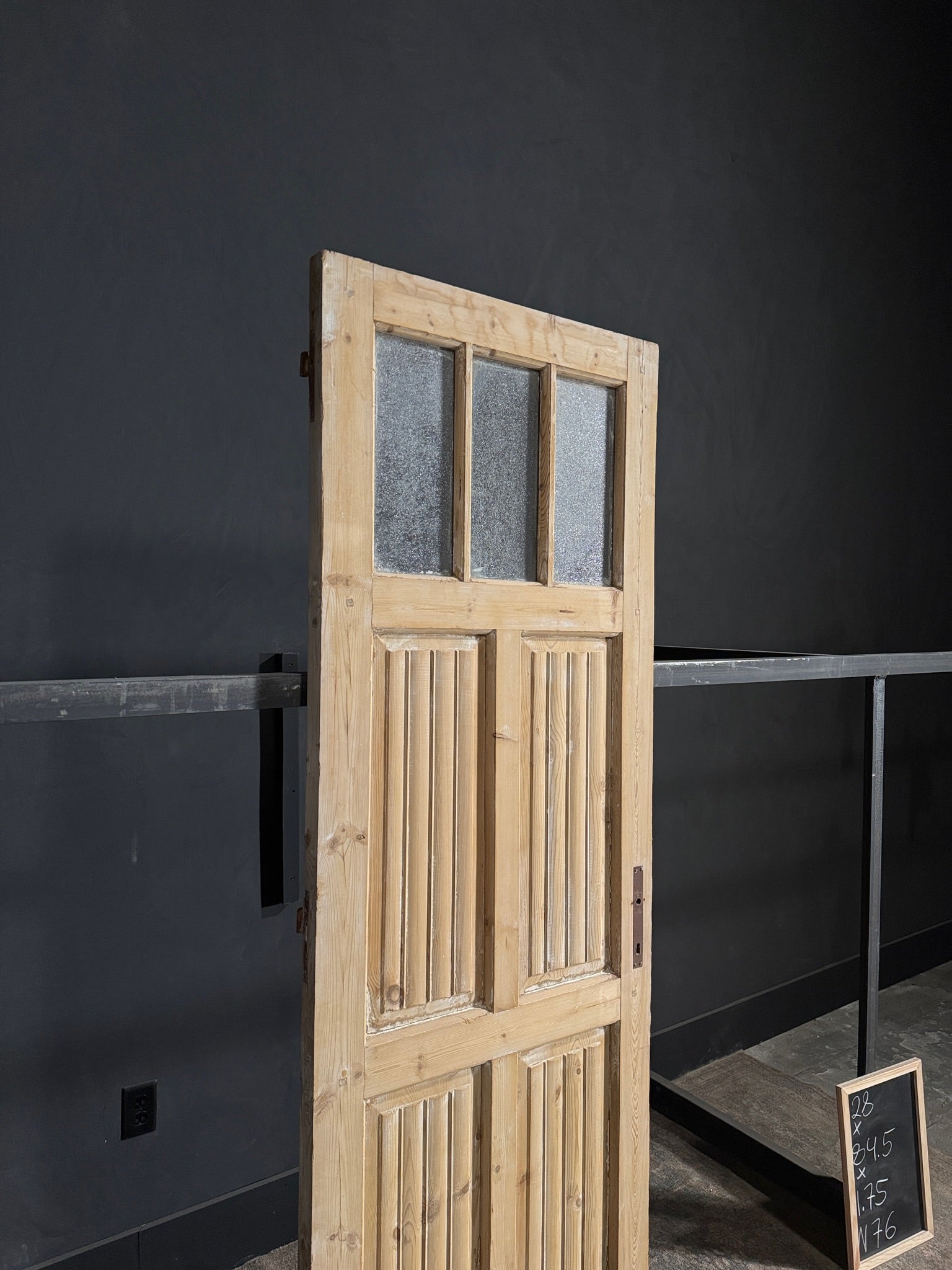 Antique Fluted 3 Lite Single Door - 28x84.5 - N76