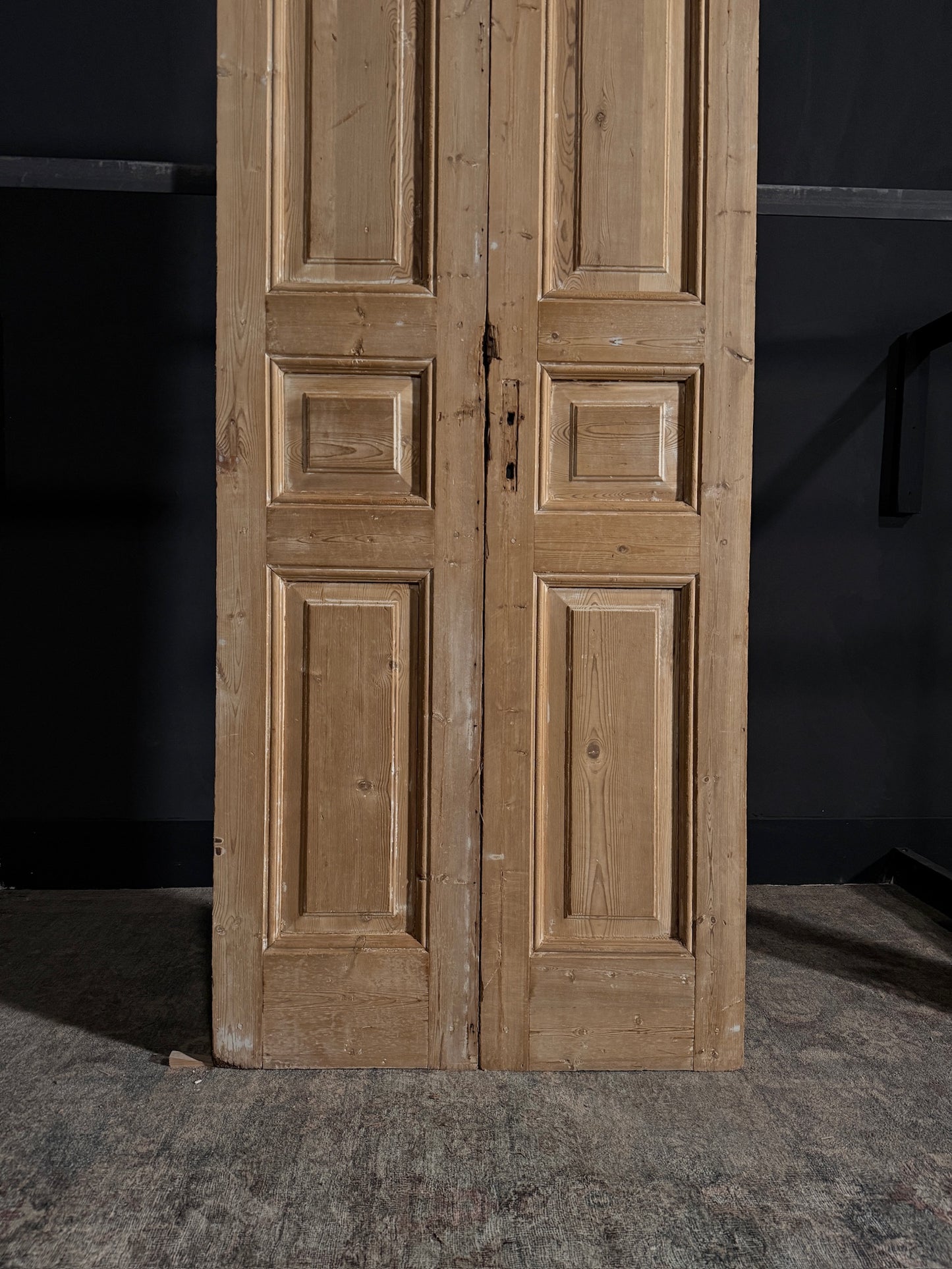 Antique Iron 3 Panel Double Doors - 35.25x96 - N14