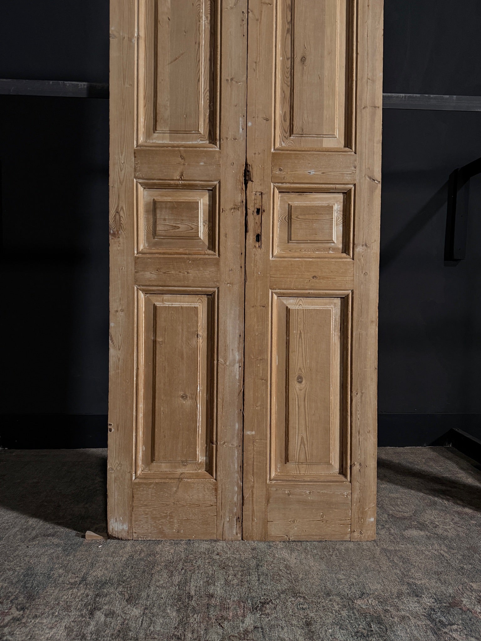 Antique Iron 3 Panel Double Doors - 35.25x96 - N14