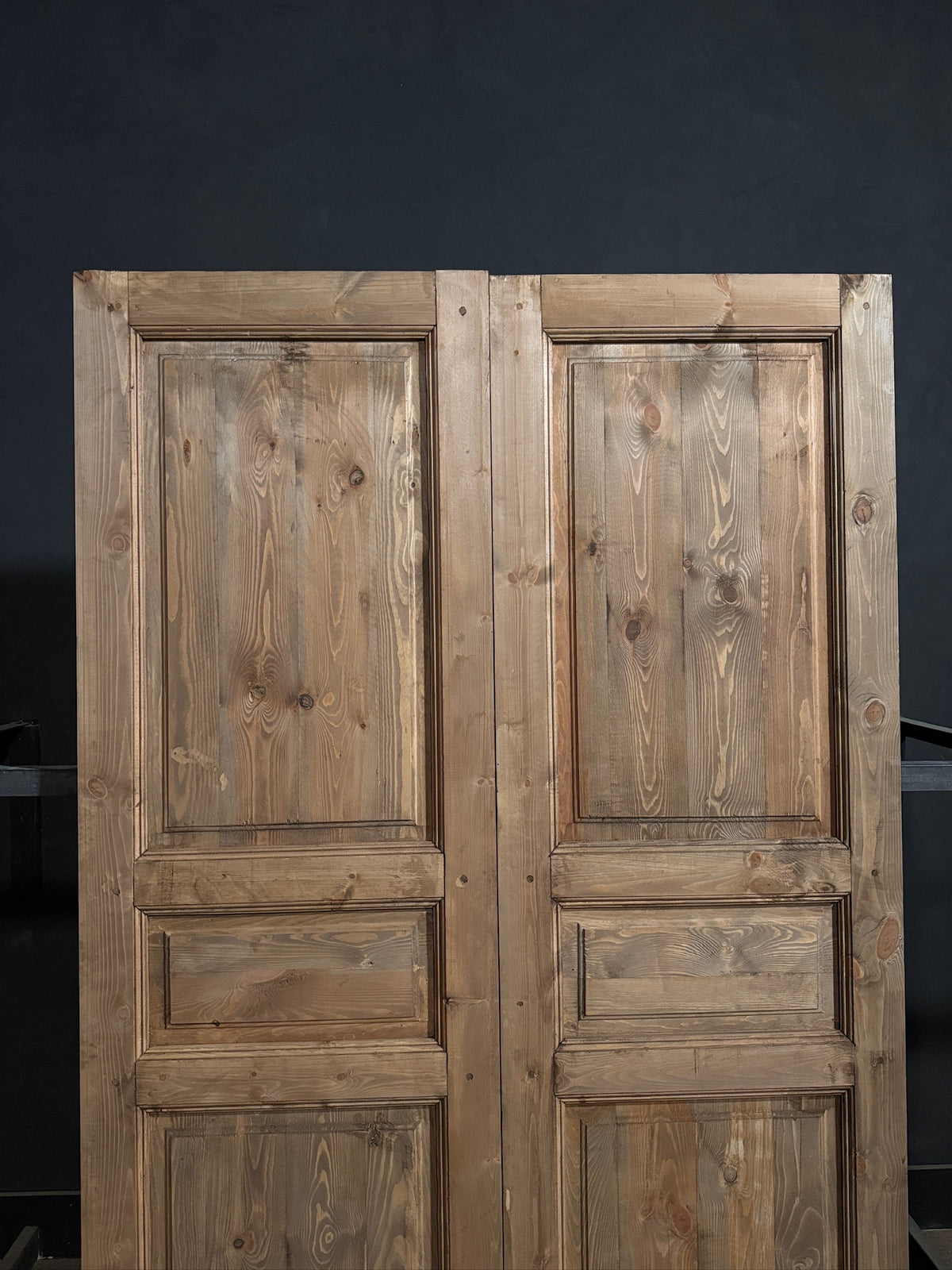 Handcrafted 3 Panel Solid French Doors - 62x96 - N807
