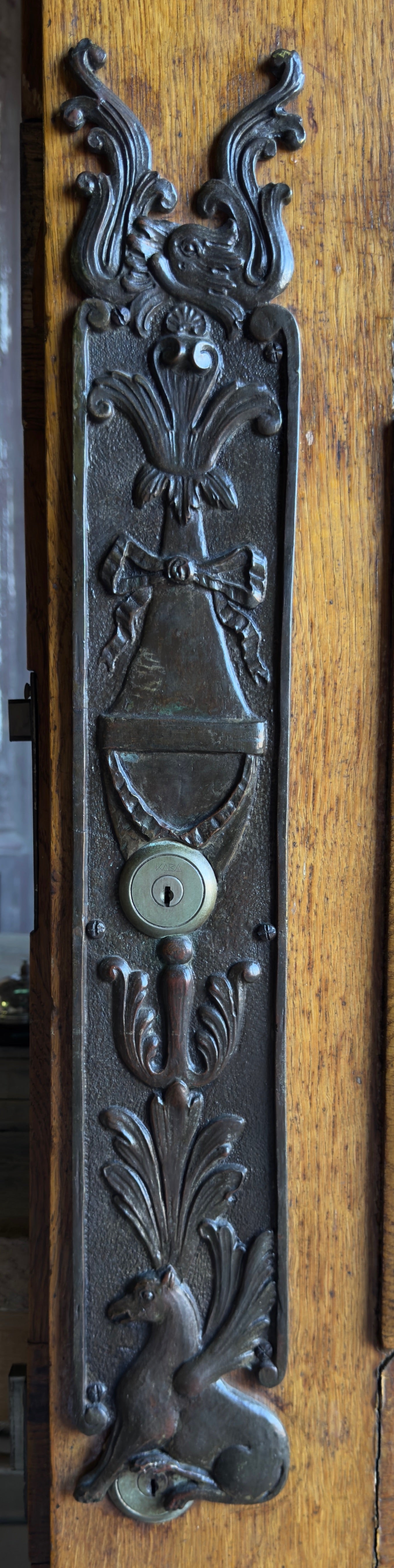 European Double Iron Grille Antique Single Door - 41x94.5 - L241