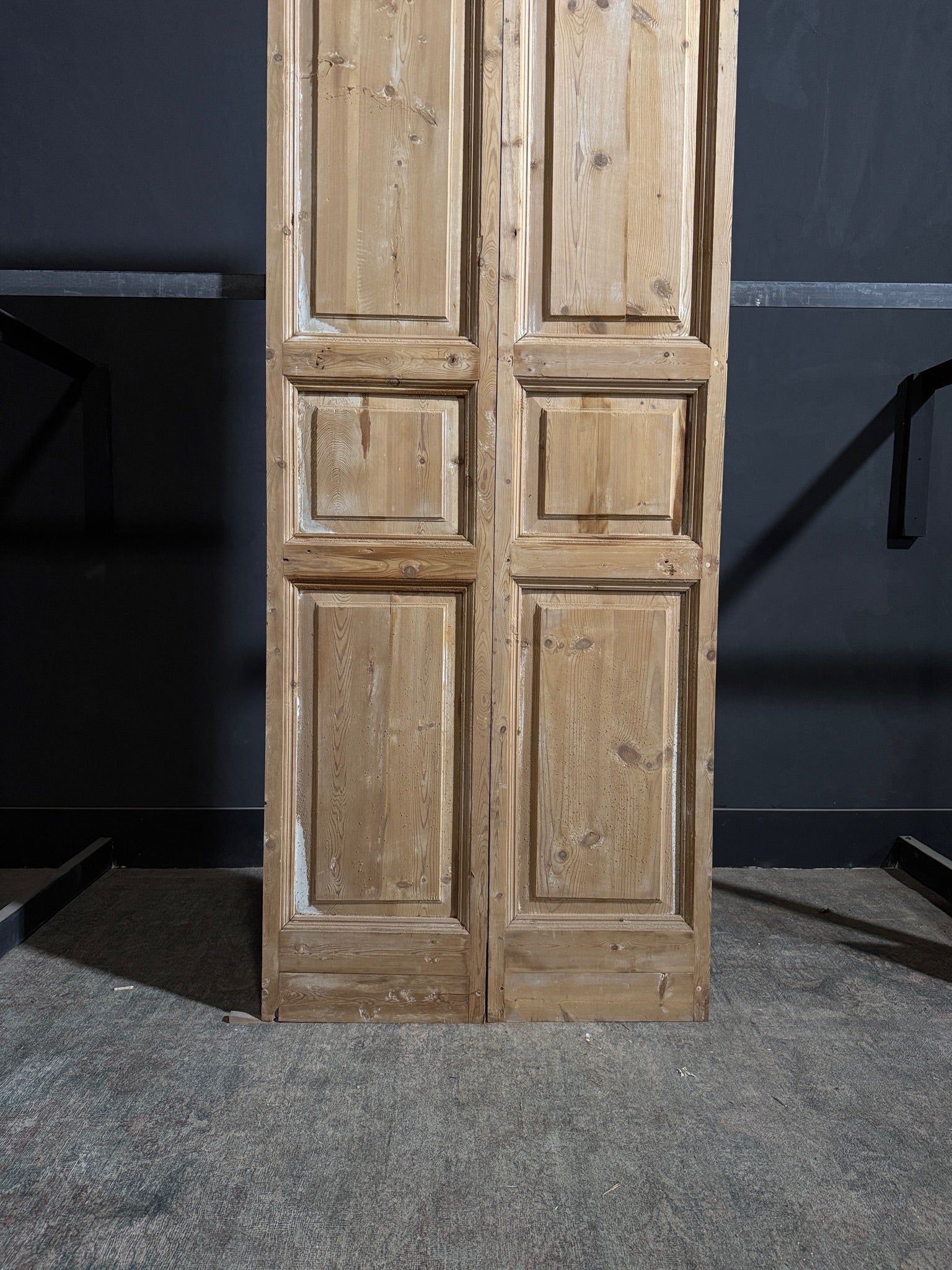 Antique 3 Panel Solid Double Doors - 36x94 - N265