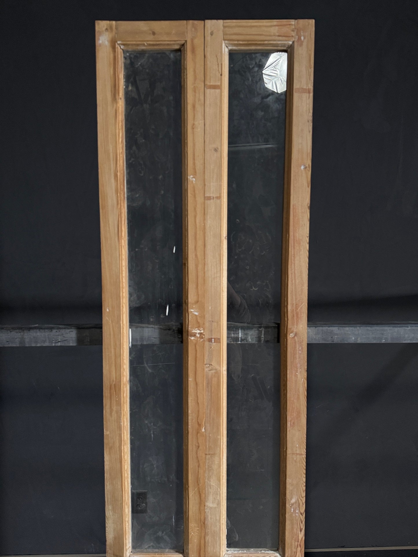 Antique Glass 1 Lite French Doors - 21.25x90 - N416
