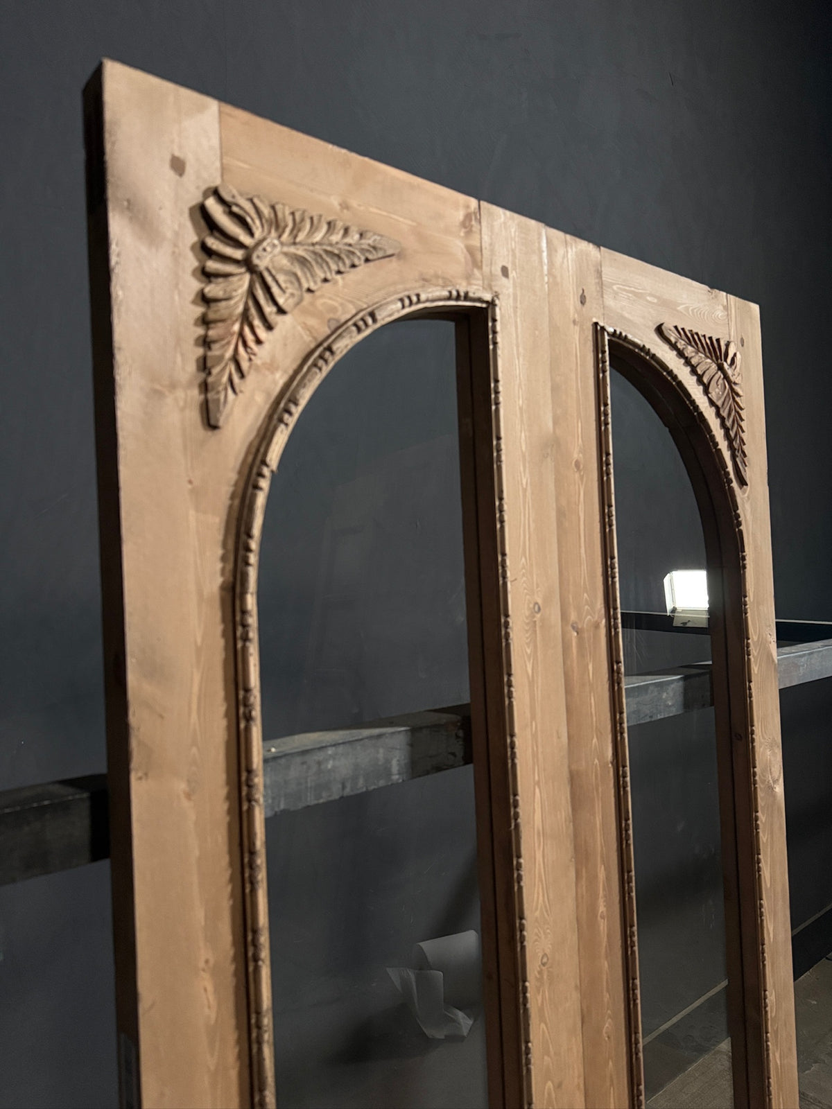 (Valencia) Handcrafted Arched Open Glass French Doors - 36x80 - N782