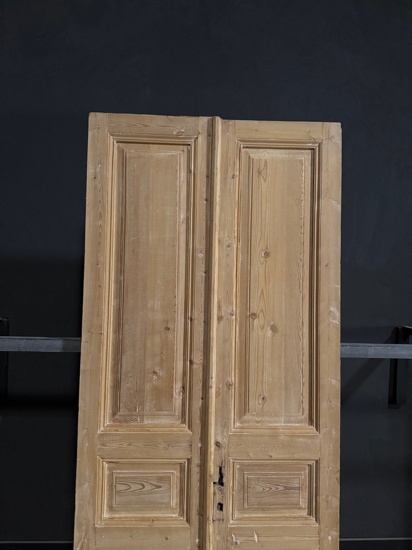 Antique 3 Panel Solid Double Doors - 39.5x94.5 - N381