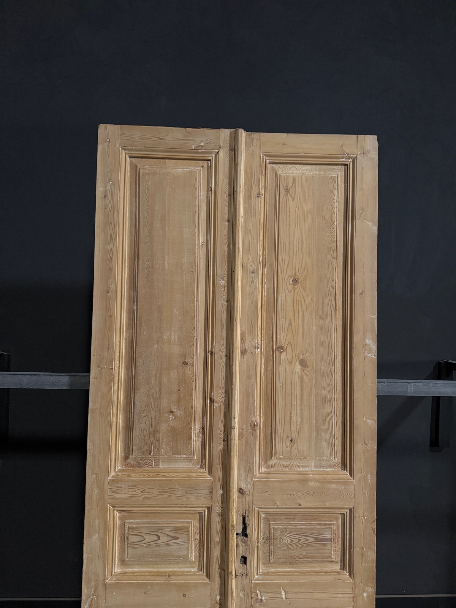 Antique 3 Panel Solid Double Doors - 39.5x94.5 - N381