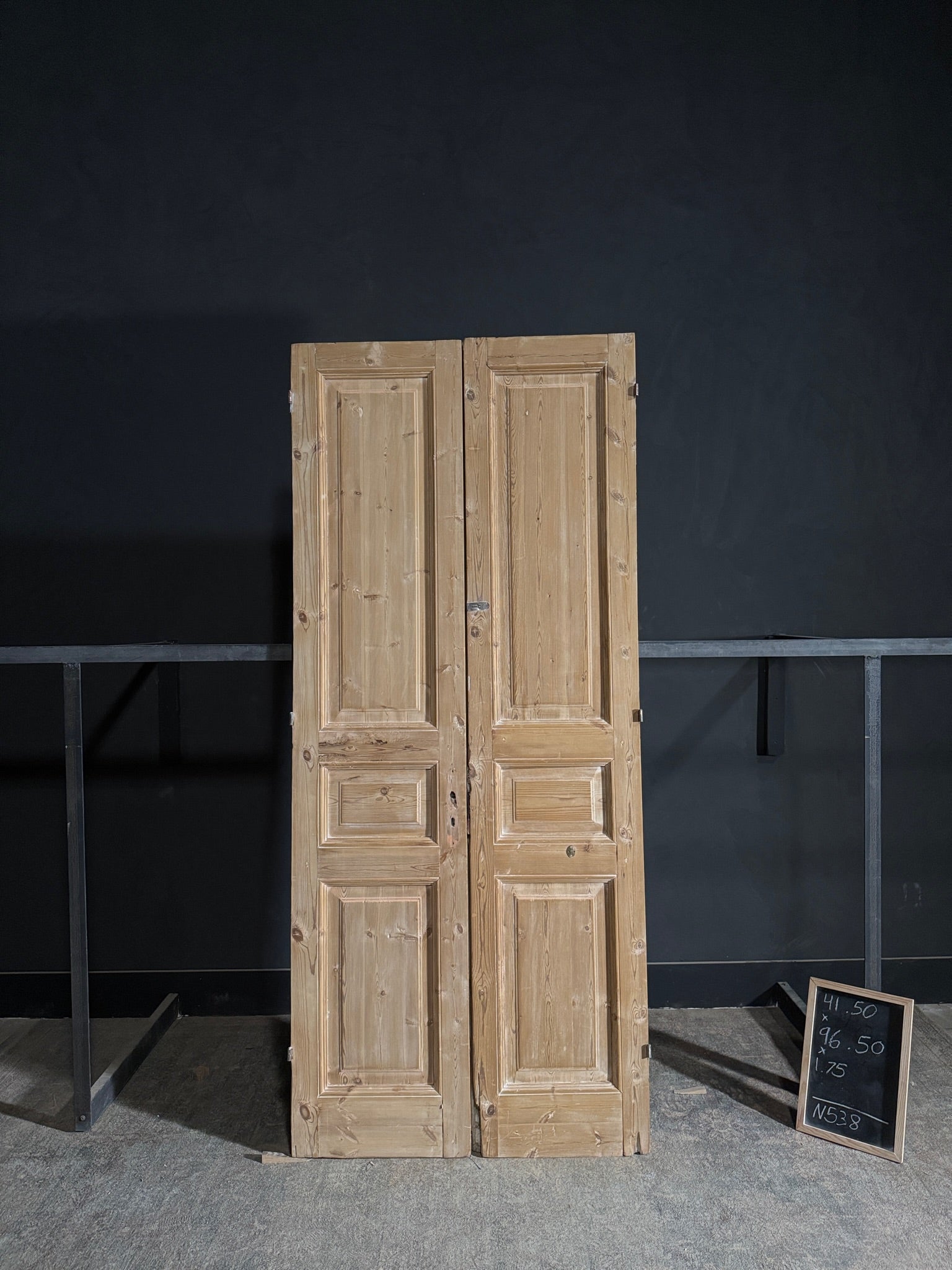 Antique Solid Double Doors - 41.5x96.5 - N538