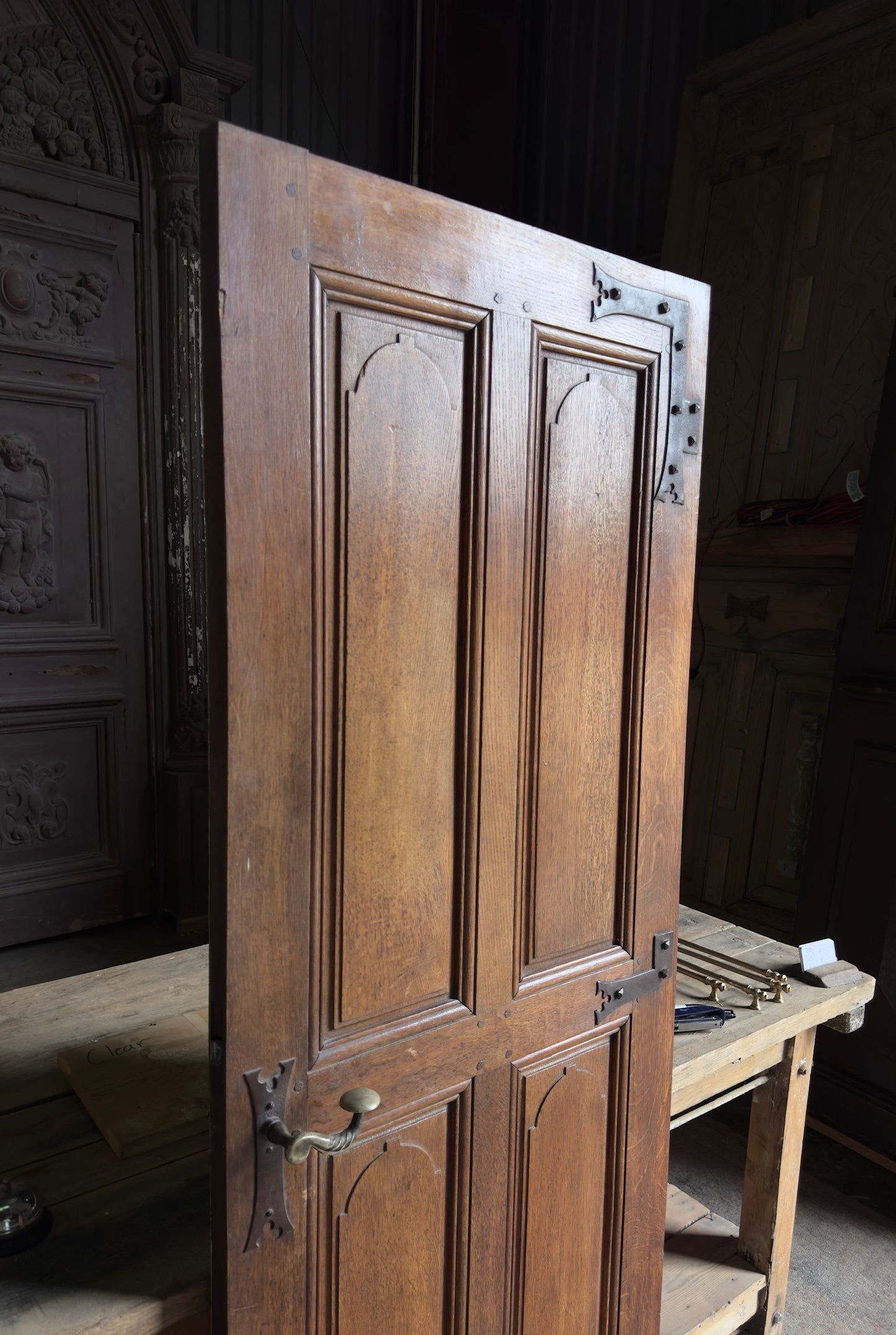 French Provincial 4-Panel Antique Single Door - 26.5X71.5 - L252