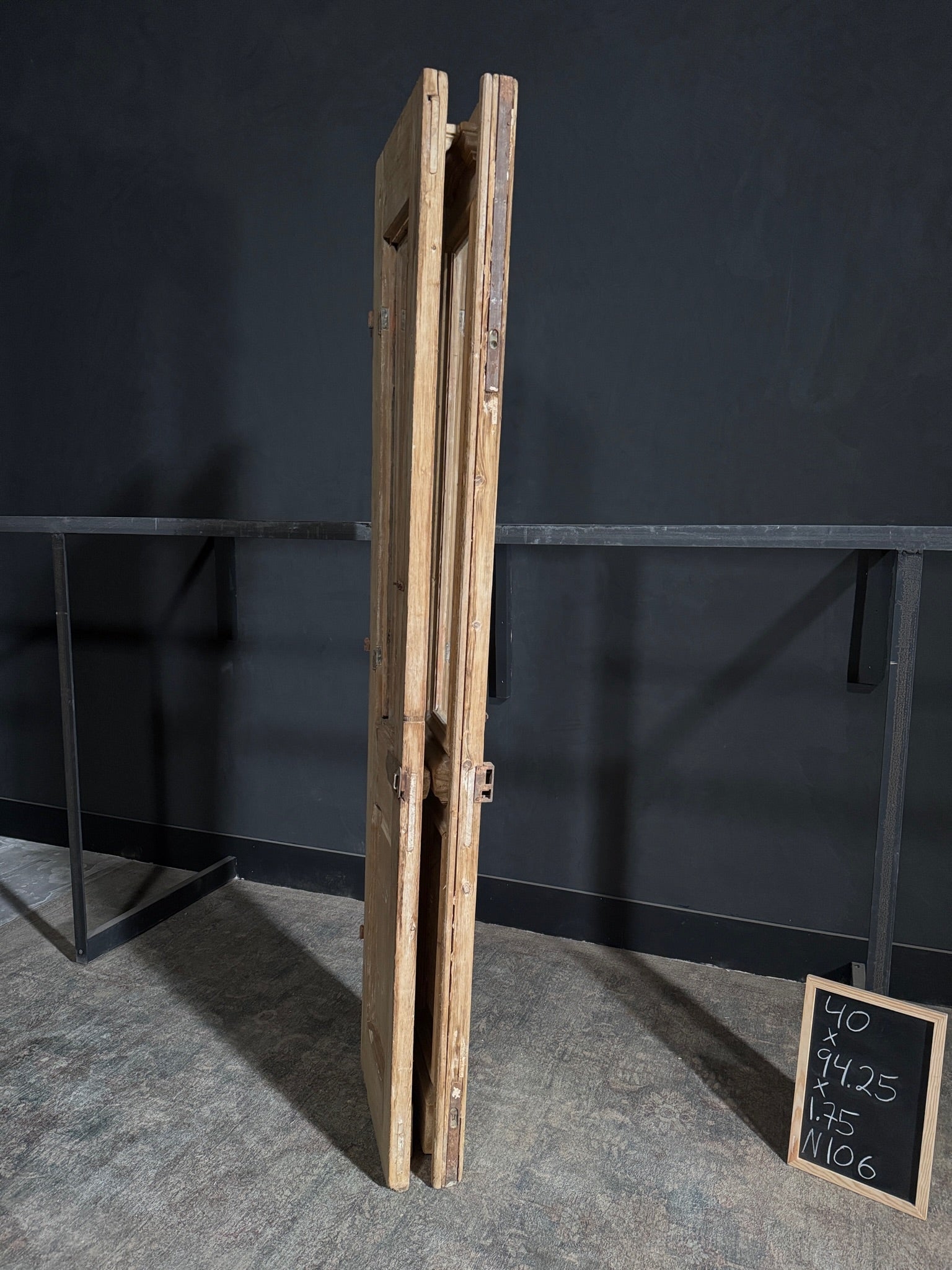 Antique Glass 1 Lite French Doors - 40x94.25 - N106
