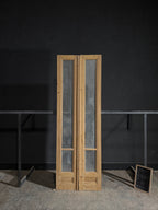Antique Obscured Glass 1 Lite Double Doors - 34x103.5 - N489