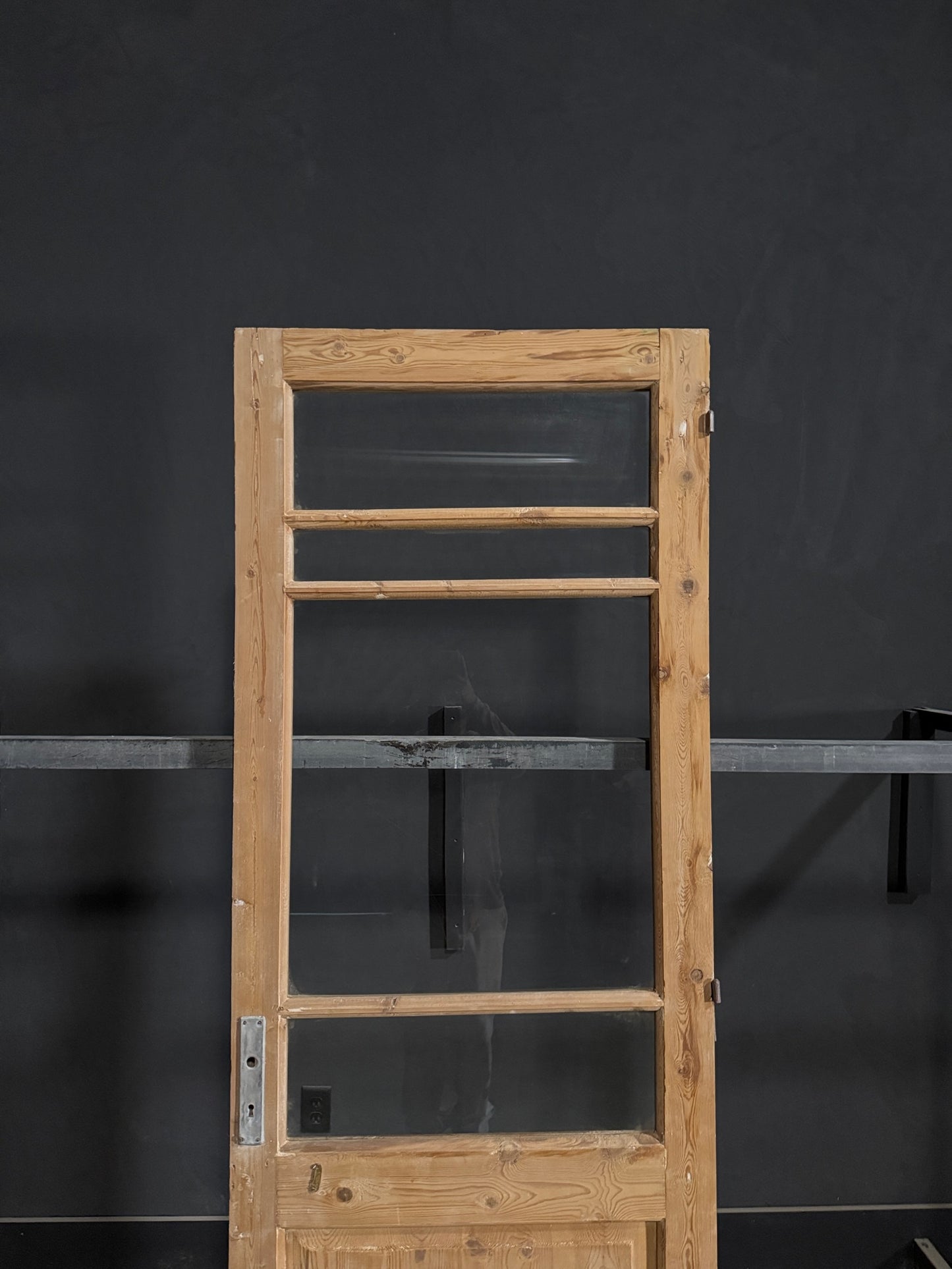 Antique Glass 3 Lite Single Door - 8.7x30.75 - N379