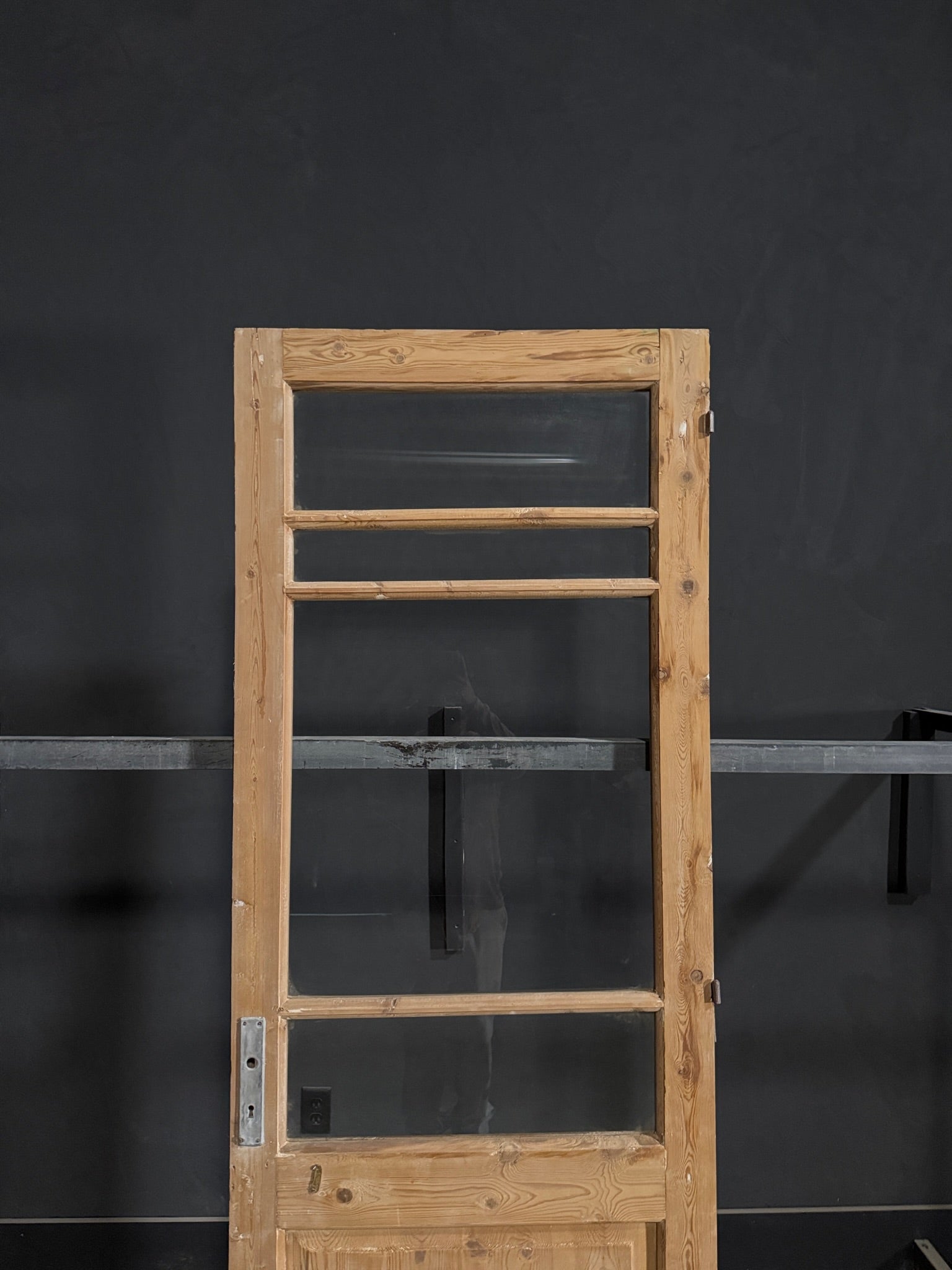 Antique Glass 3 Lite Single Door - 8.7x30.75 - N379
