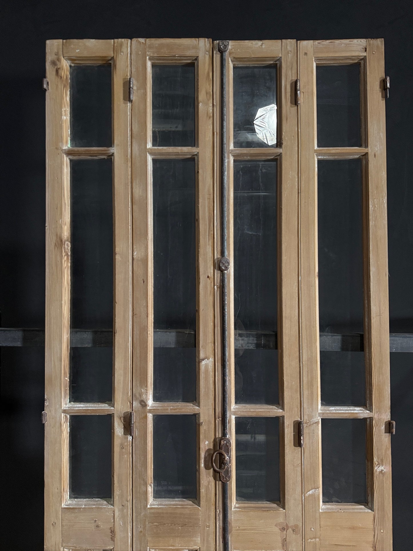 Antique Glass 3 Lite Bi-Fold Doors - 39.5x94 - N441