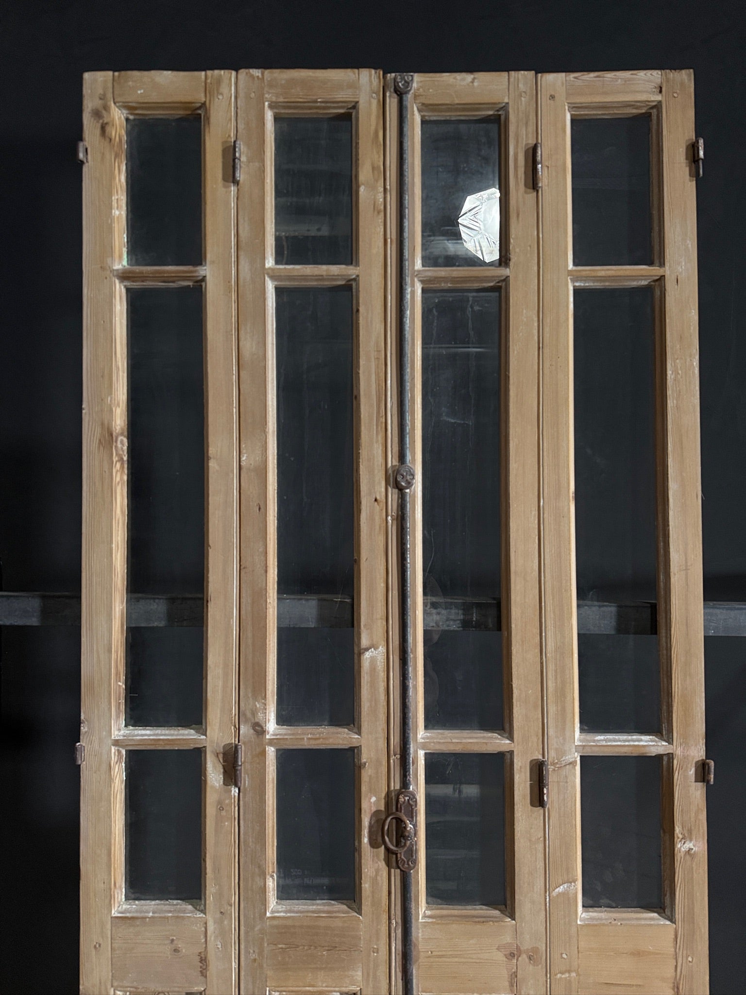 Antique Glass 3 Lite Bi-Fold Doors - 39.5x94 - N441