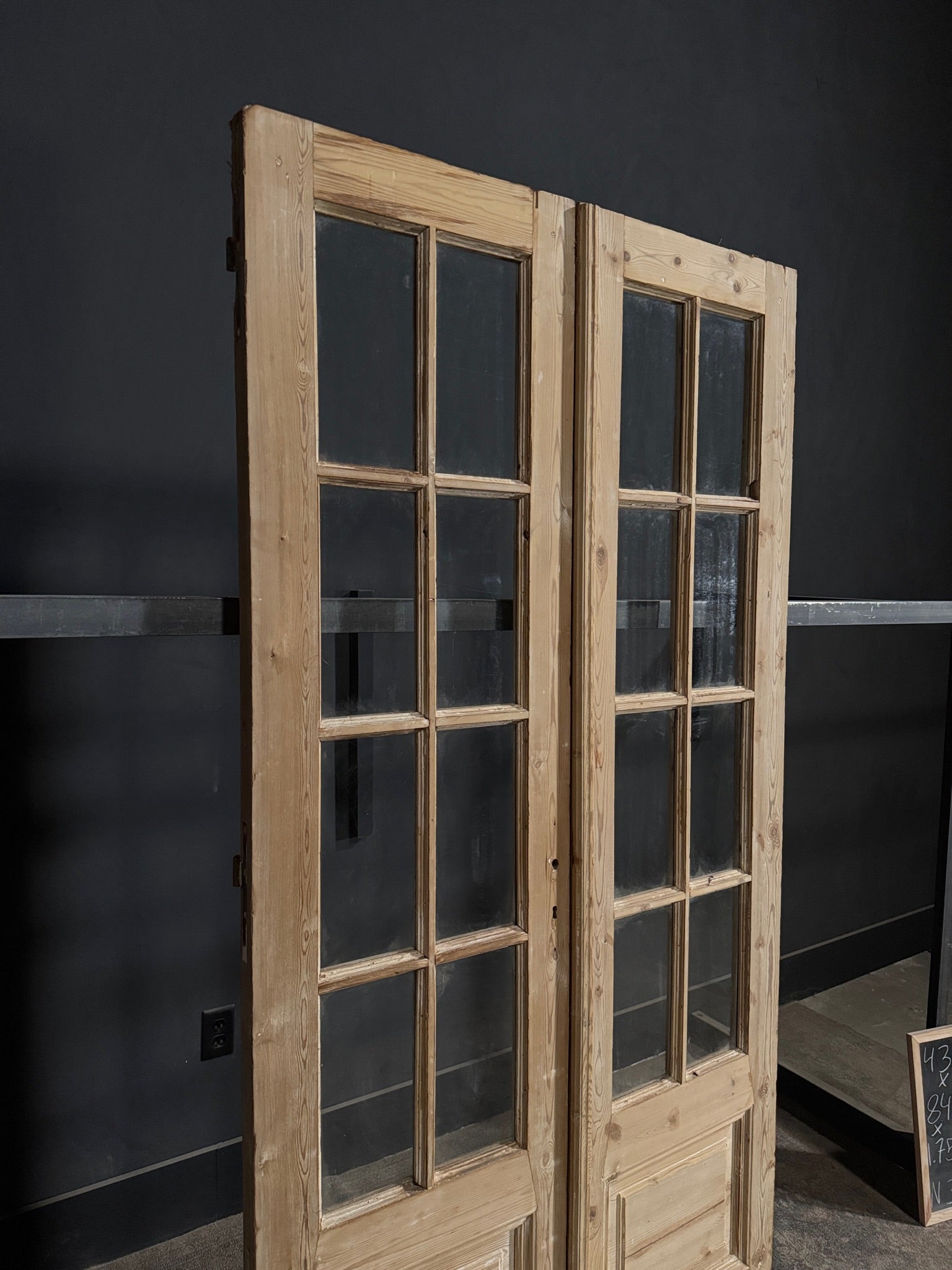 Antique Glass 8 Lite French Doors - 43x84.75 - N372