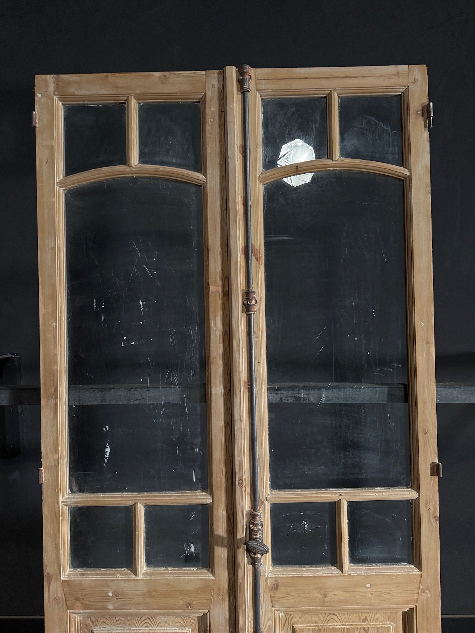 Antique Glass 2 Lite French Doors - 43.75x96.75 - N488