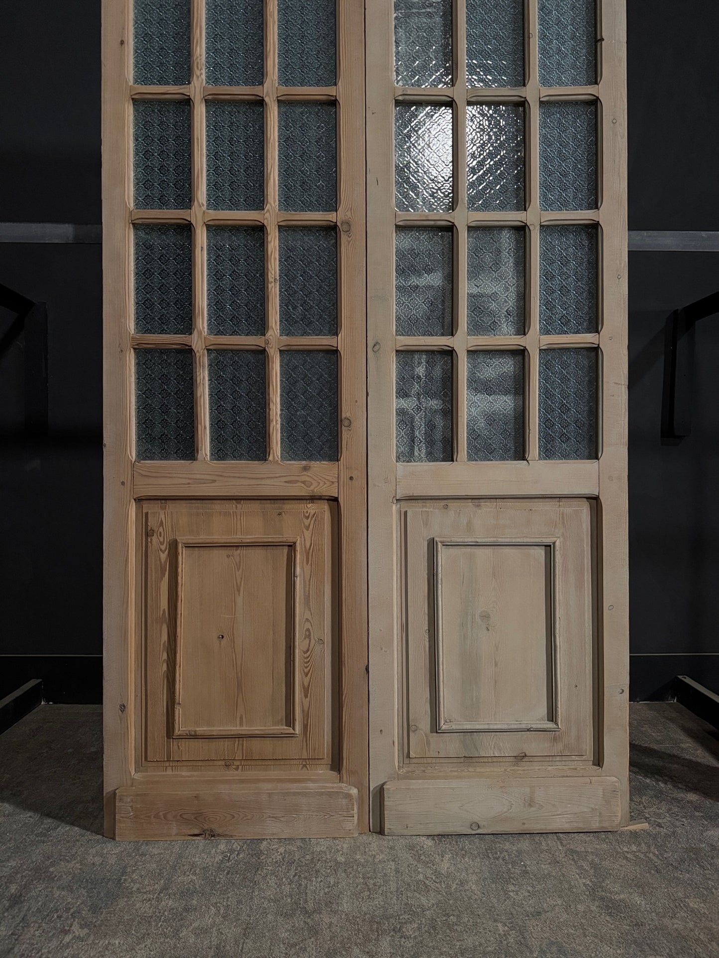 Antique Obscured Glass 15 Lite French Doors - 51x100.75 - N321
