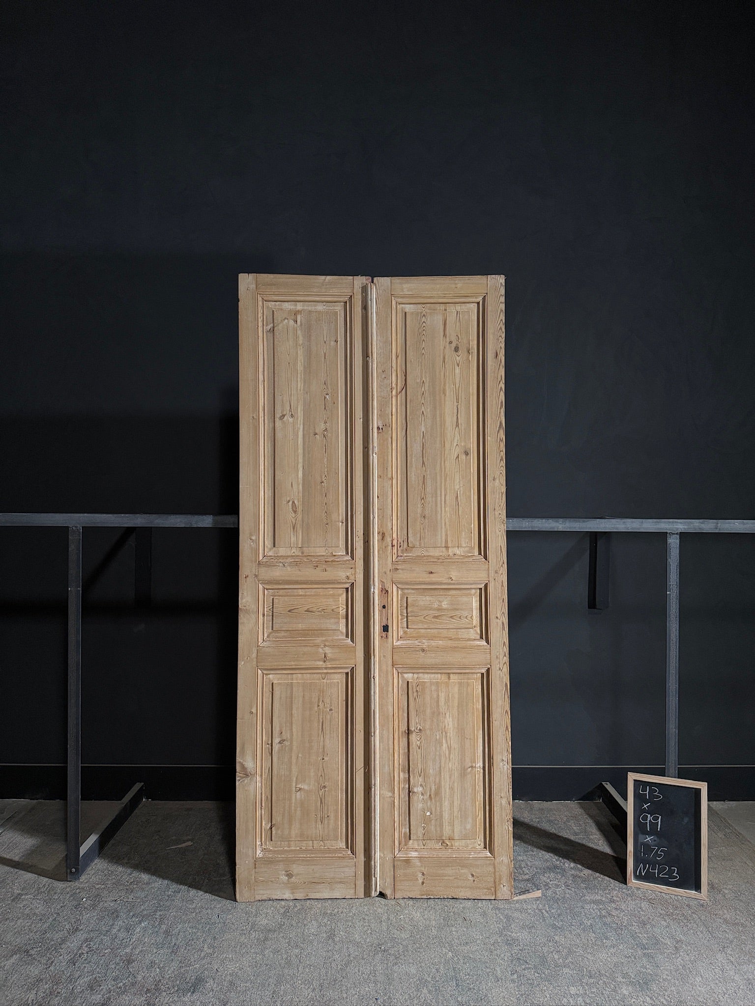 Antique Solid Double Doors - 43x99 - N423