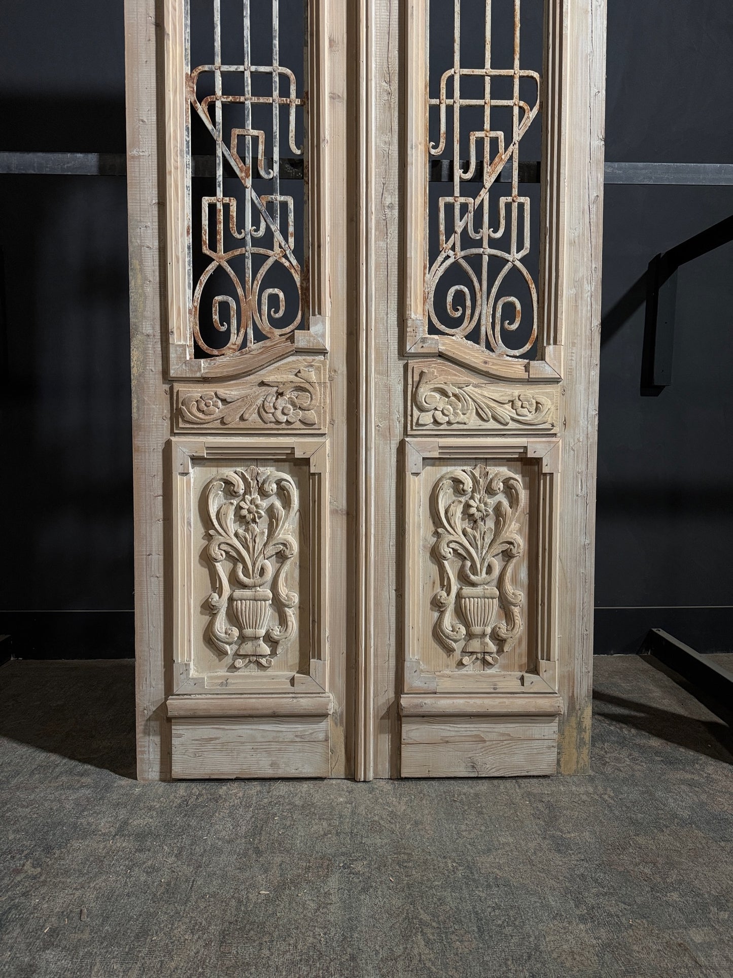 Antique Iron French Doors - 44.5x99.5 - N269
