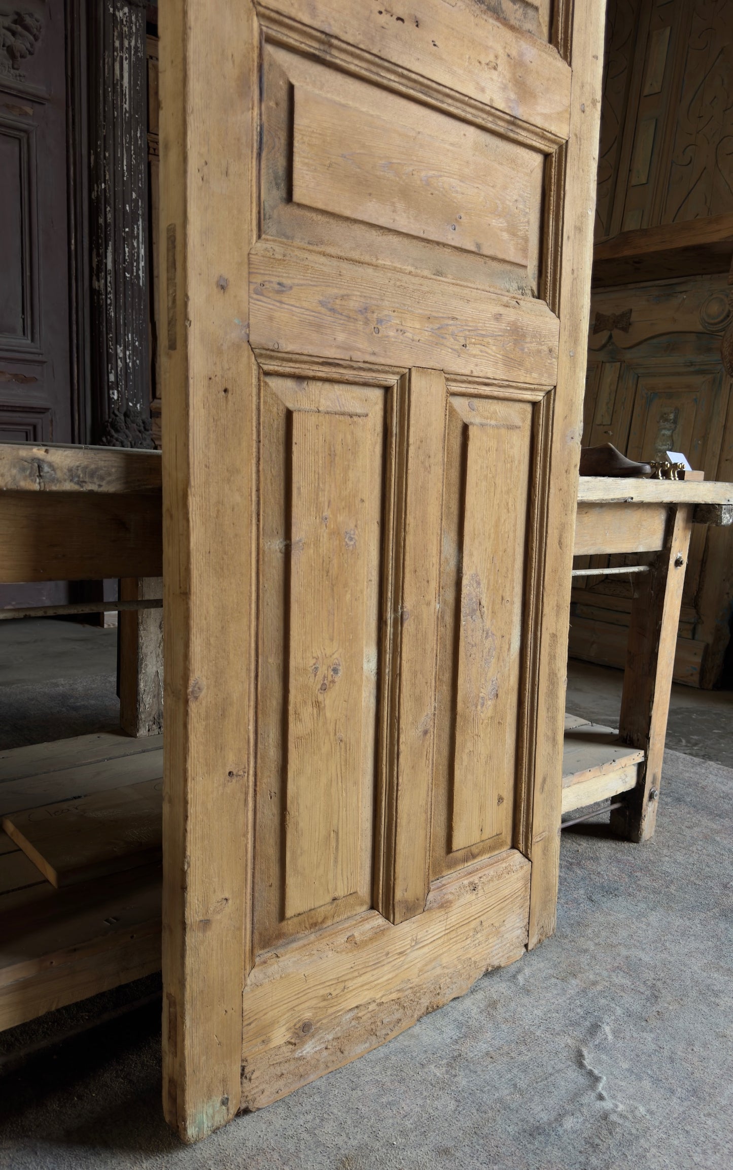 5 Panel Single Solid Antique Door - 27.5x102.5 - L173