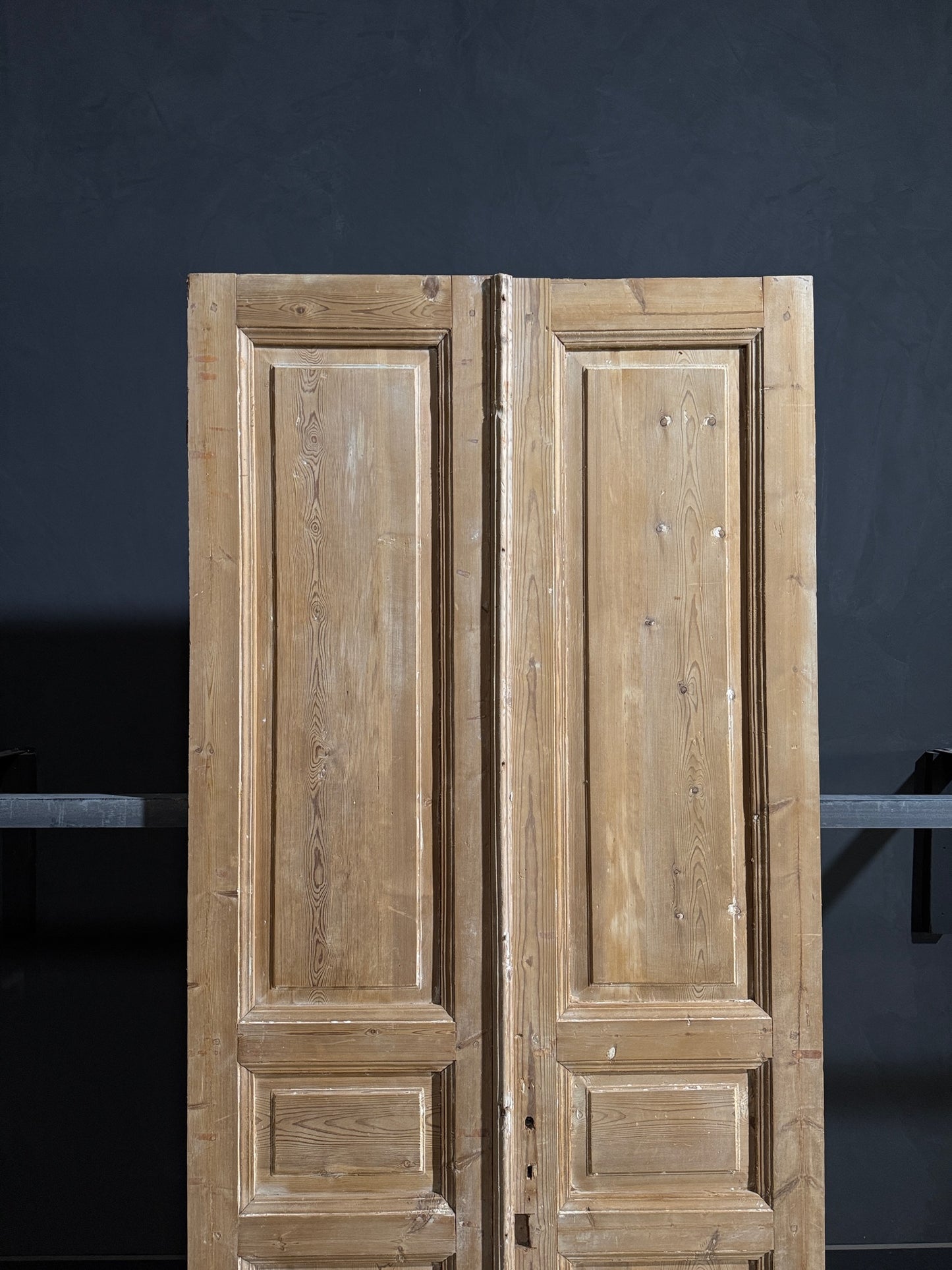 Antique 3 Panel Solid Double Doors - 41x95.25 - N158