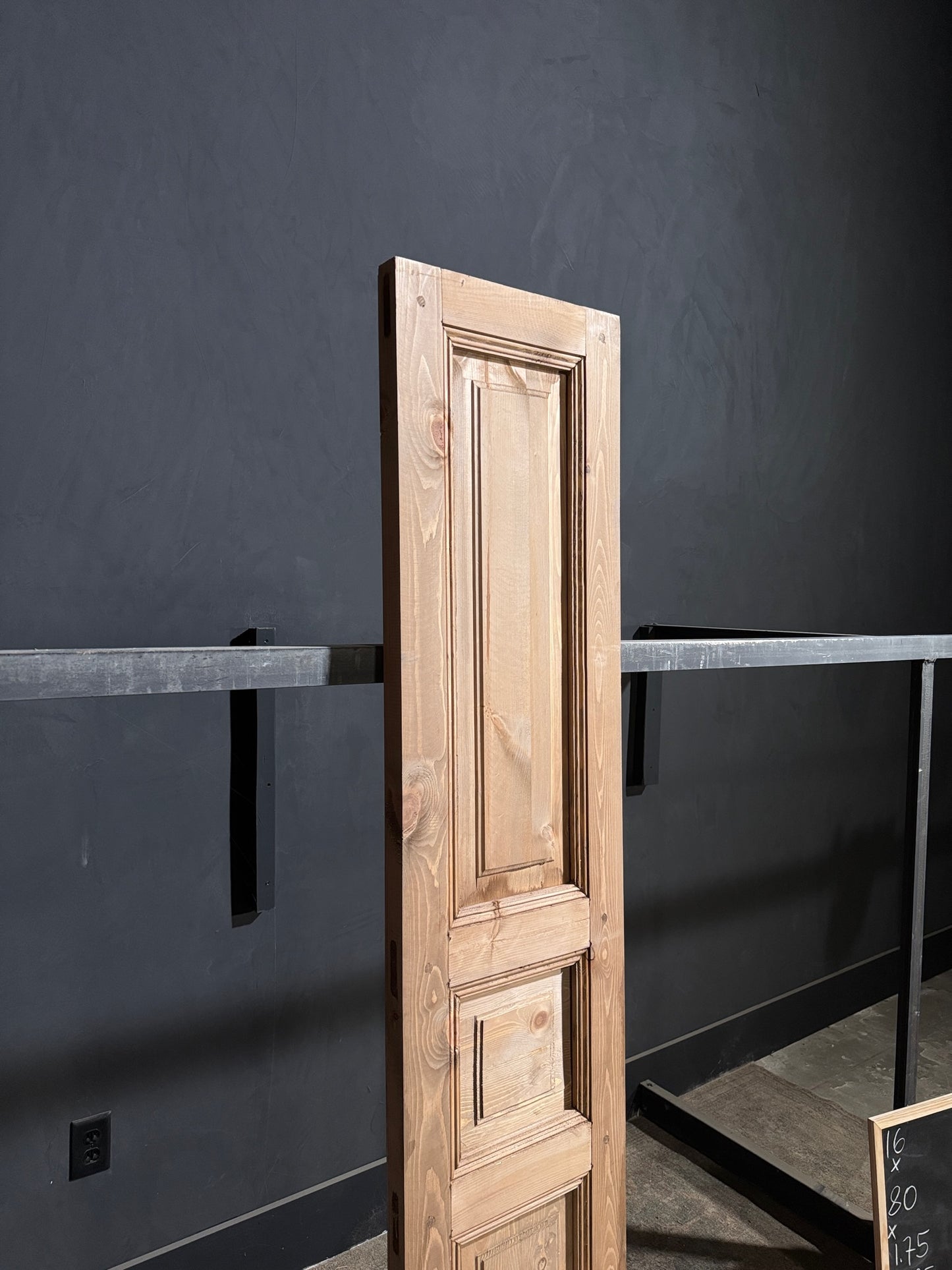 Handcrafted 3 Panel Solid Single Door - 16x80 - N195