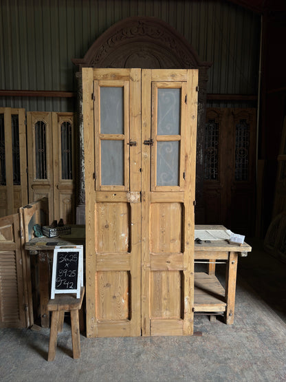 Antique Iron French Double Doors - 36.25x89.25 J42