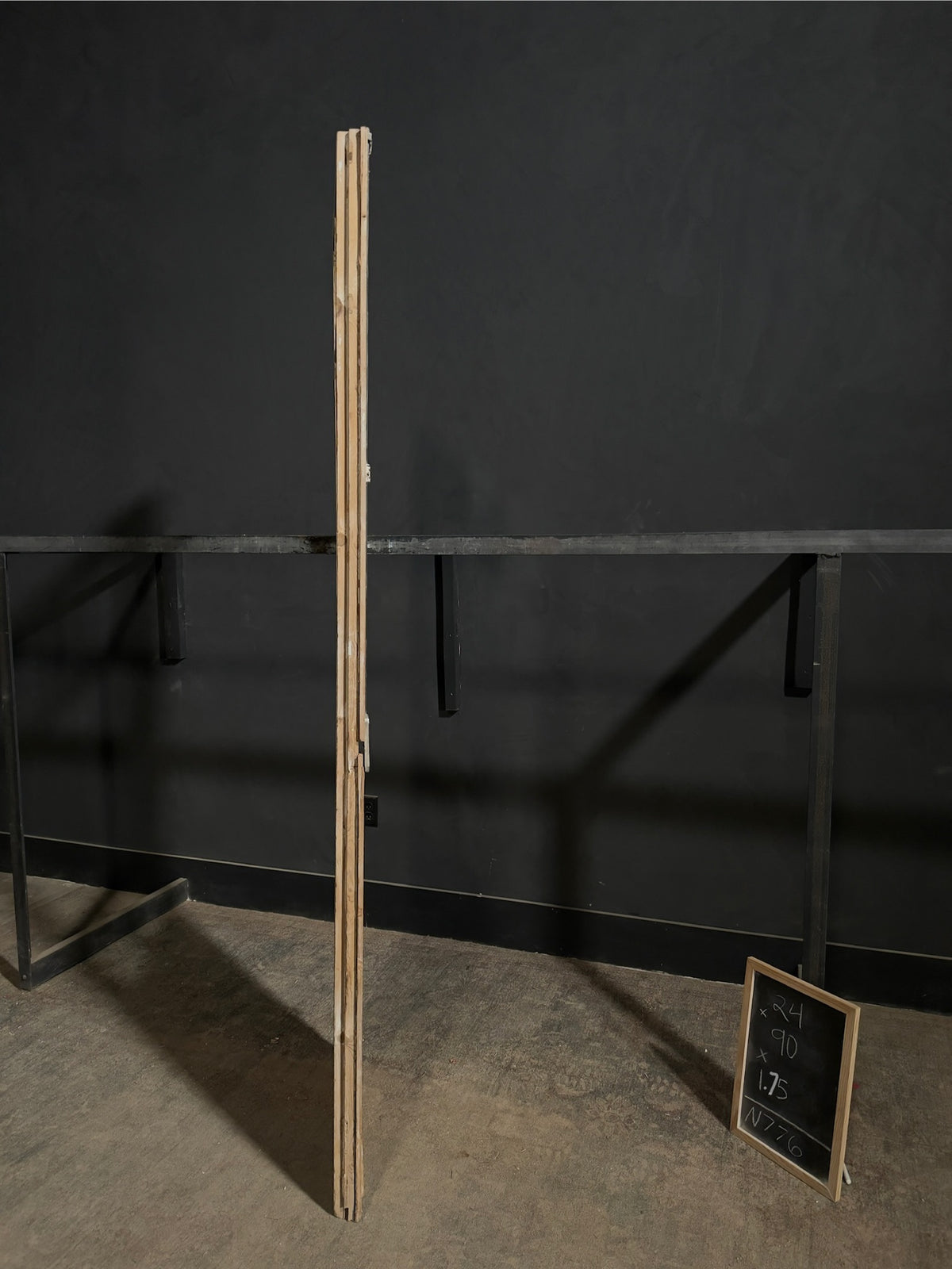 Antique Raised Panel Glass Pantry Door - 24x90 - N776