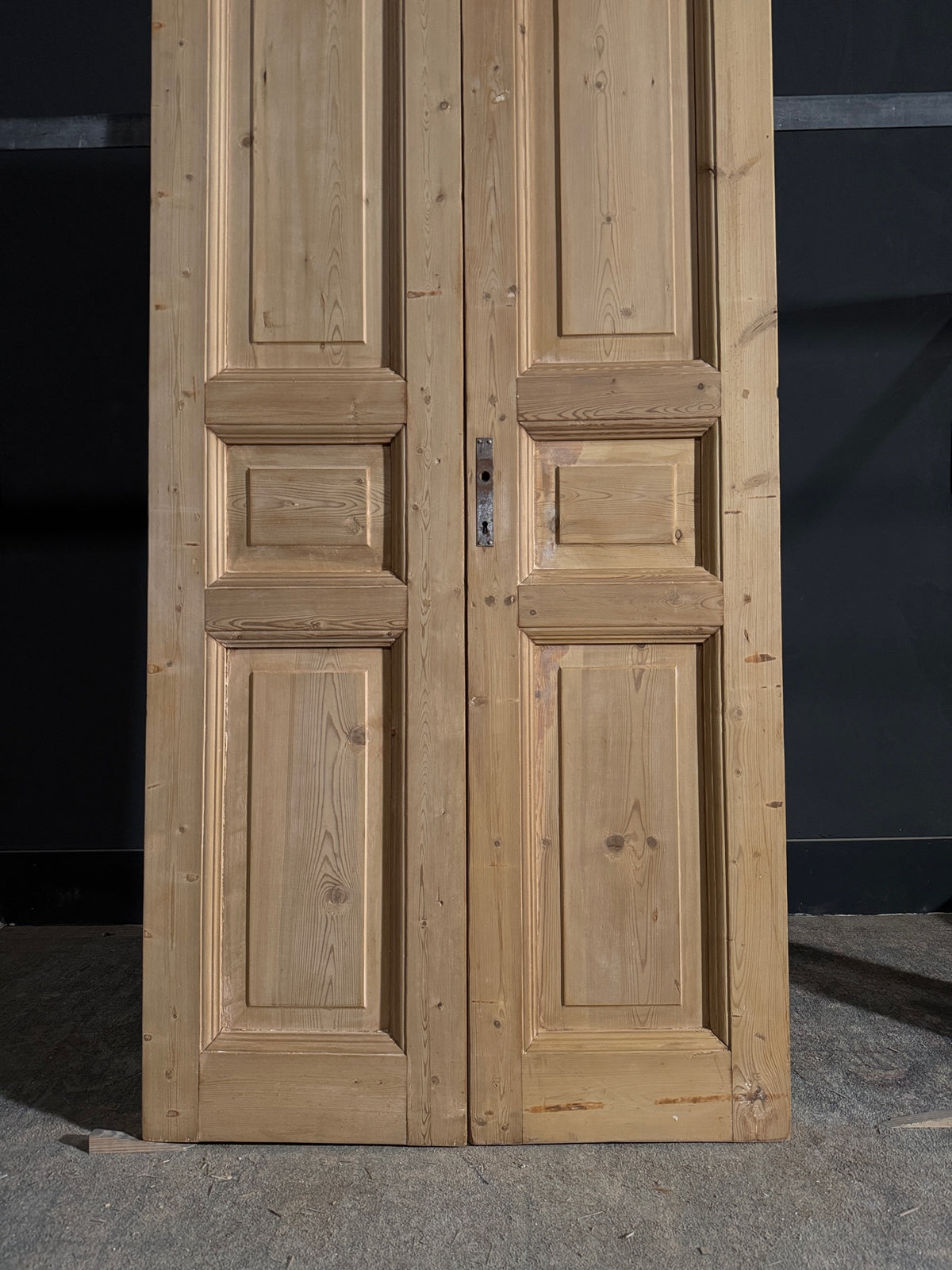 Antique 3 Panel Solid Double Doors - 36x94.5 - N570