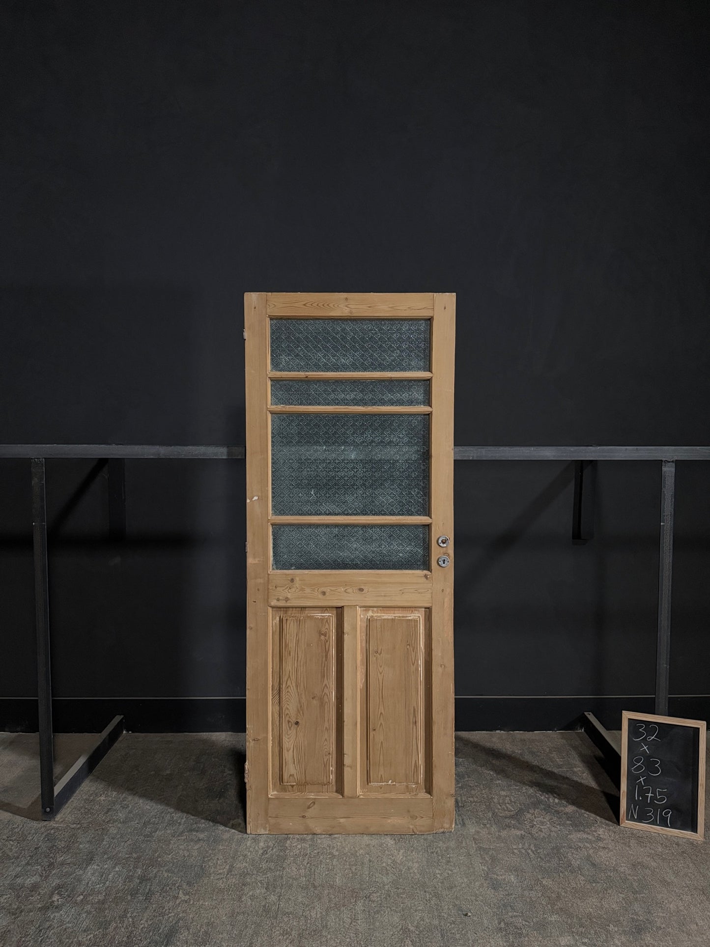 Antique Obscured Glass 4 Lite Single Door - 32x83 - N319
