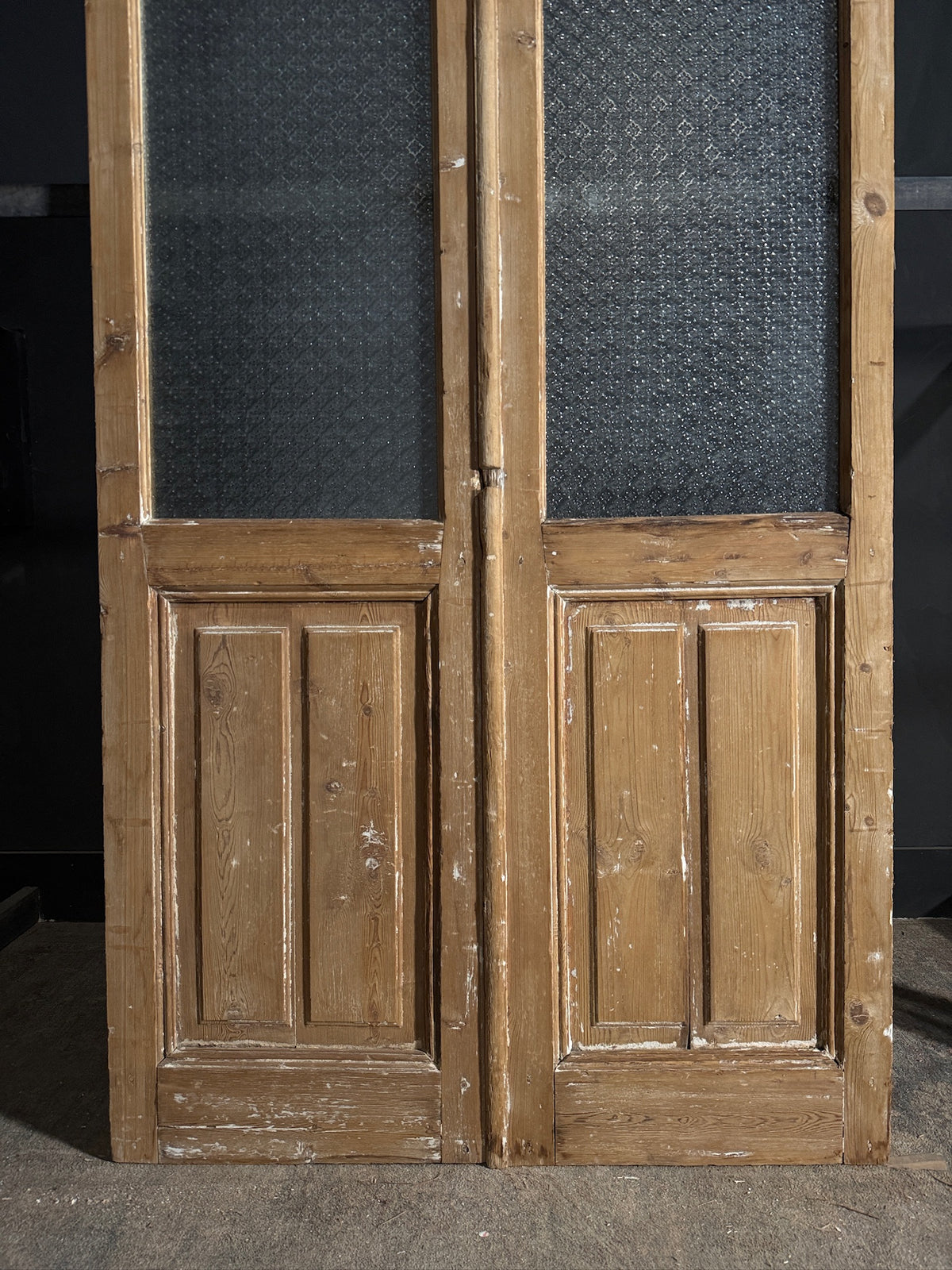 Antique Obscured Glass 1 Lite French Doors - 47.25x93.25 - N662