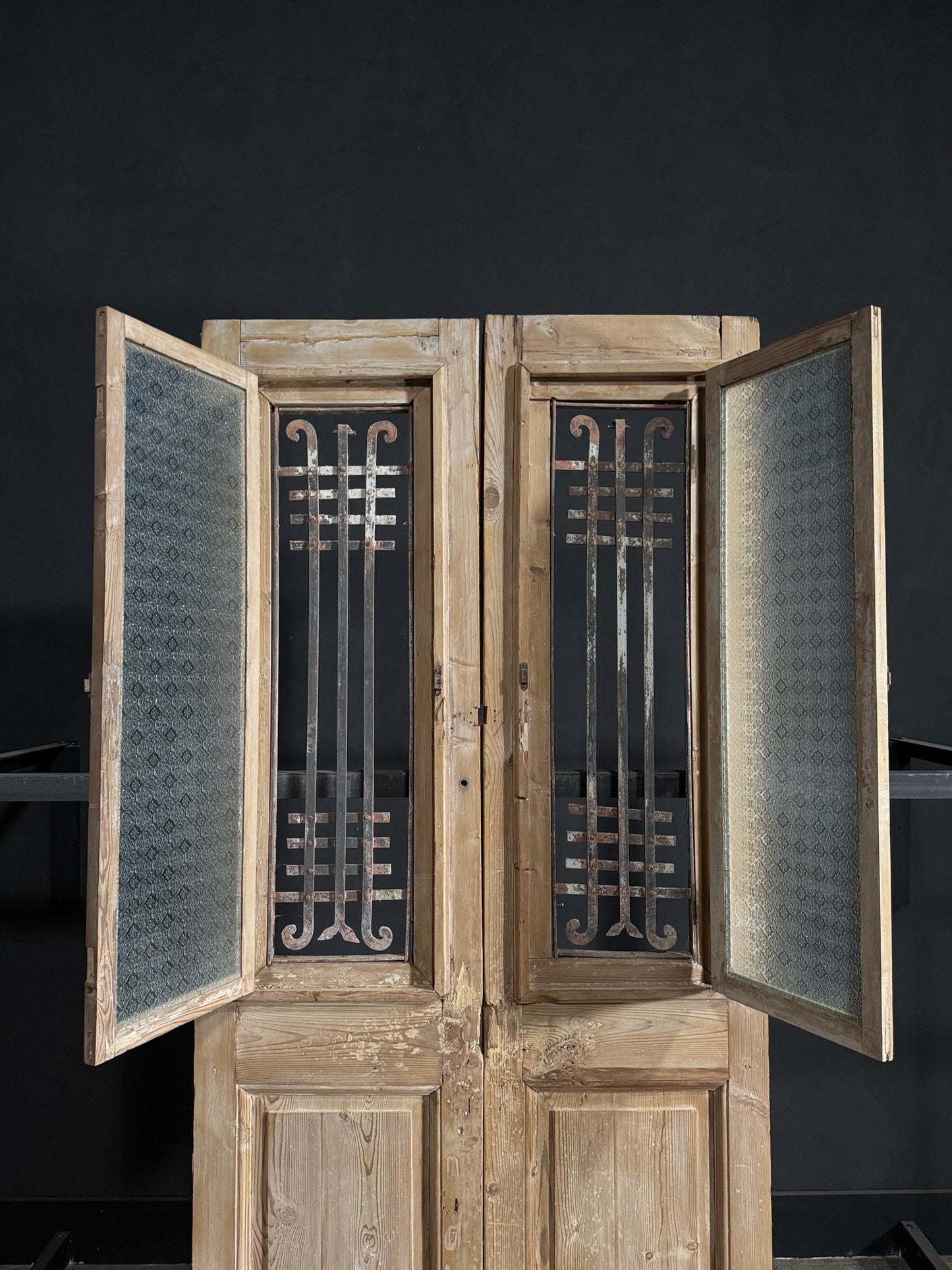 Antique Iron French Doors - 43.5x96 - N72
