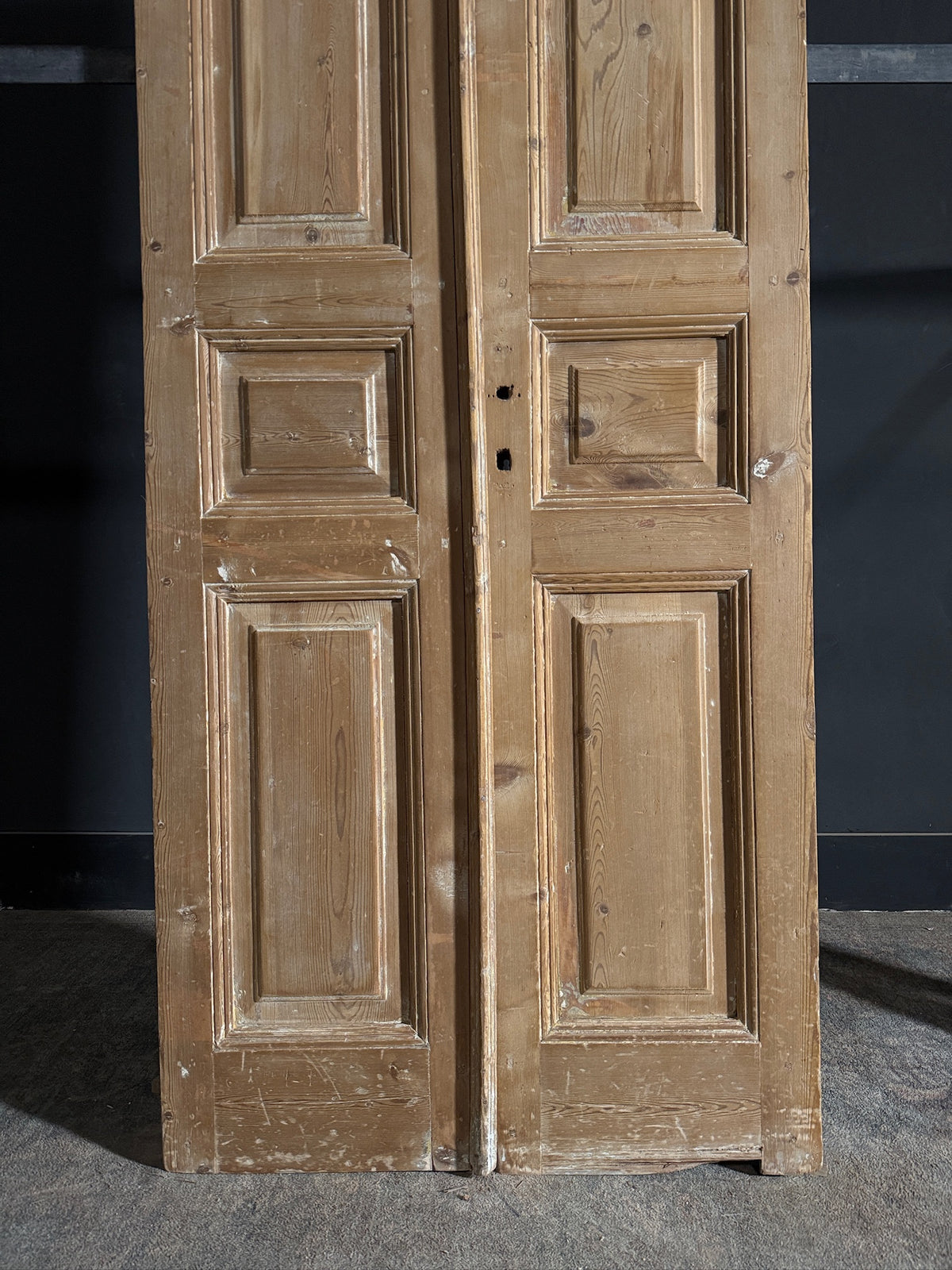 Antique 3 Panel Solid Double Doors - 34.75x99.5 - N599