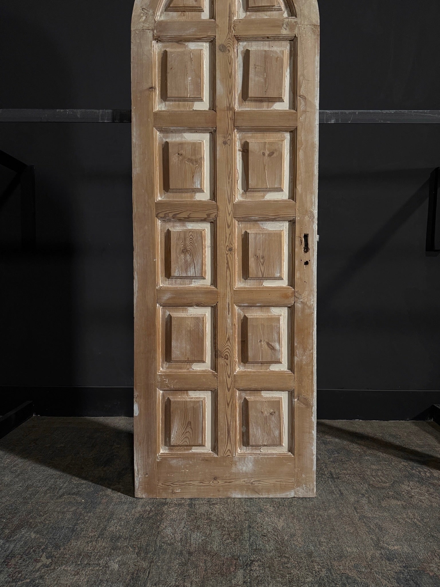 Antique 12 Panel Arched Single Door - 28x85.5 - N48