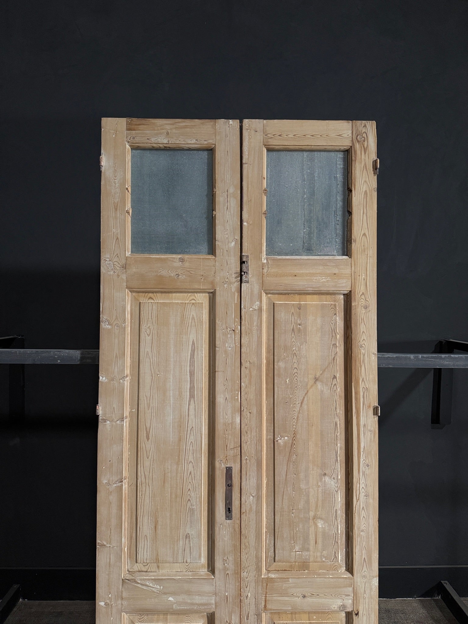 Antique Obscured Glass 1 Lite French Doors - 40.75x94.75 - N89