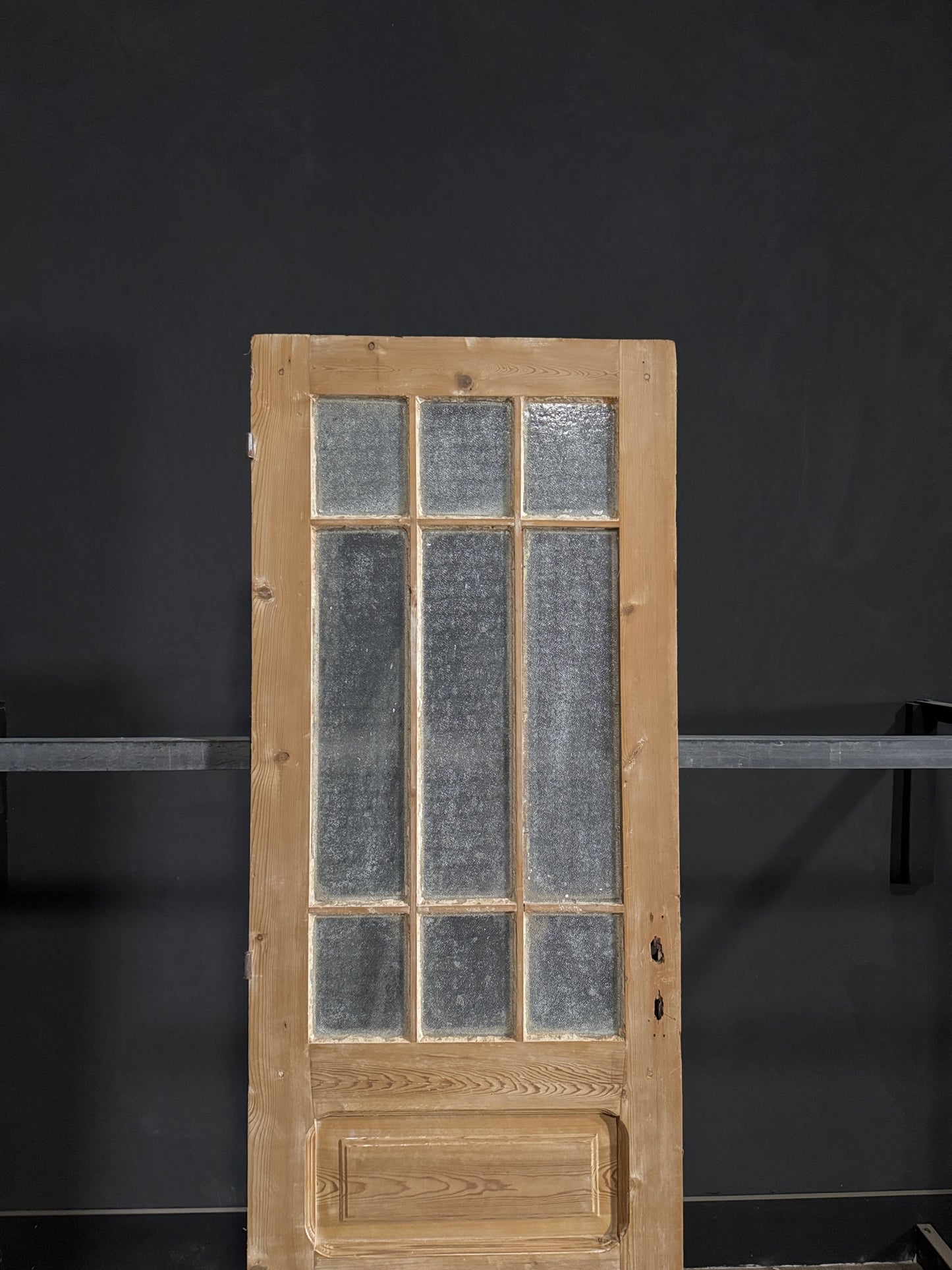 Antique Obscured Glass 9 Lite Single Door - 27.75x86.75 - N366