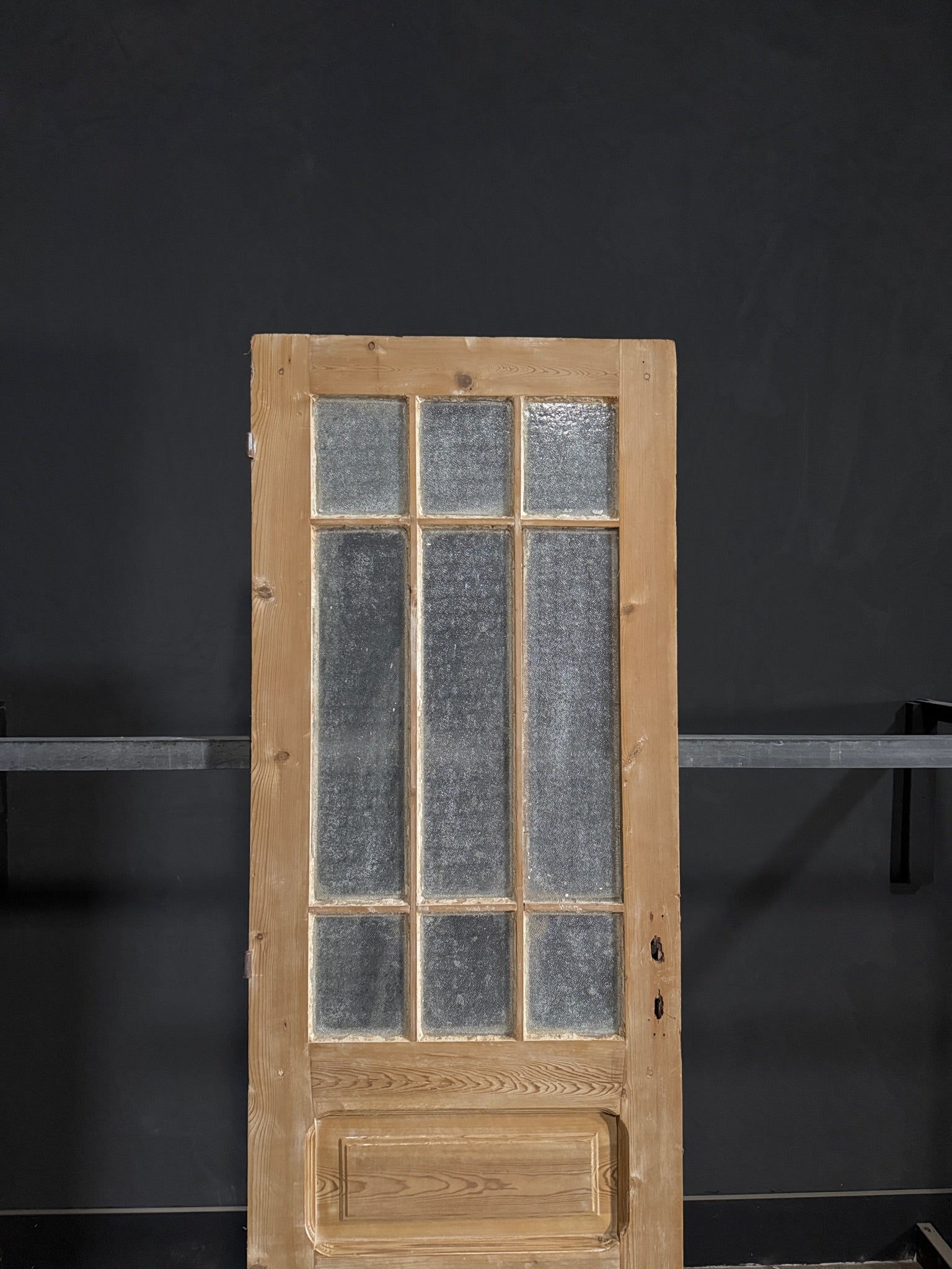 Antique Obscured Glass 9 Lite Single Door - 27.75x86.75 - N366